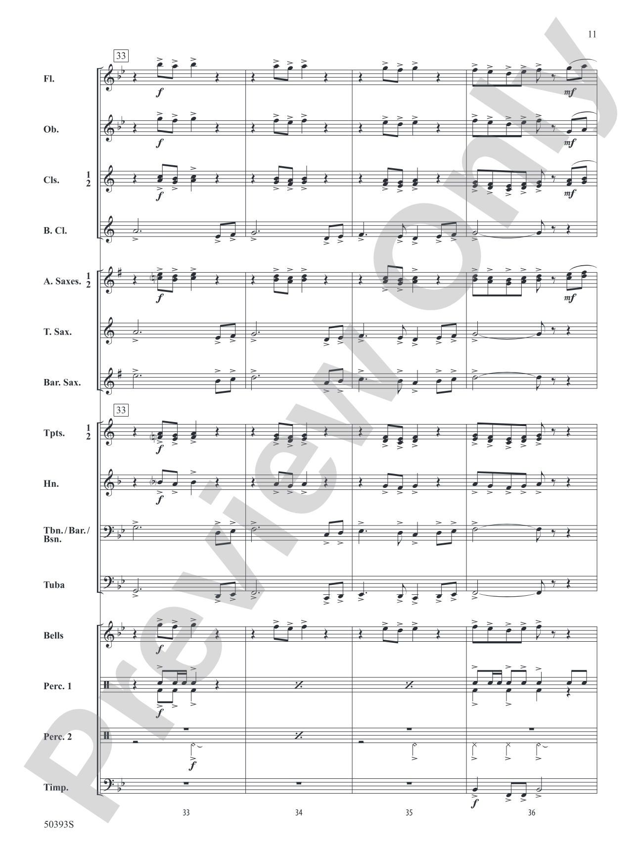 Silver Falls March: Concert Band Conductor Score & Parts