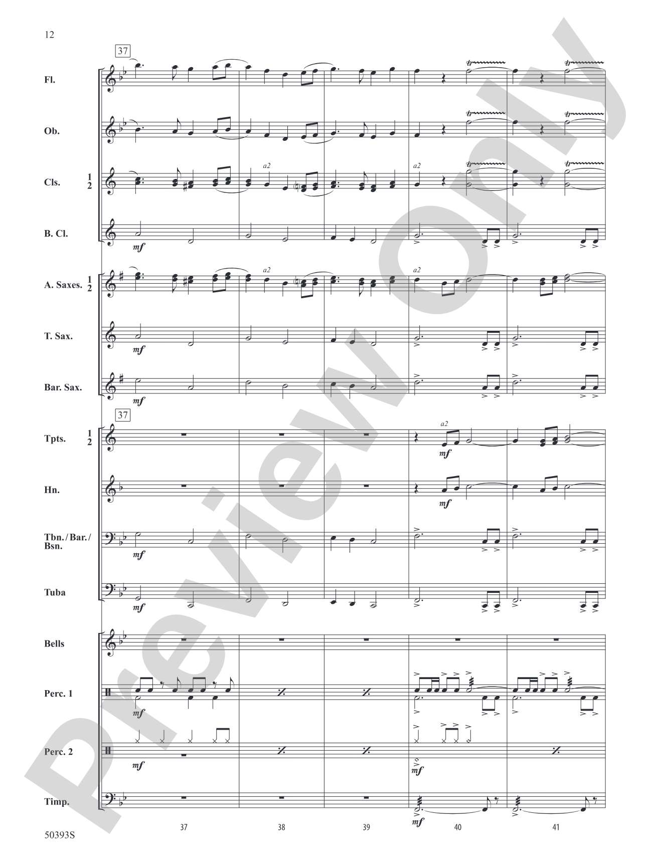 Silver Falls March: Concert Band Conductor Score & Parts
