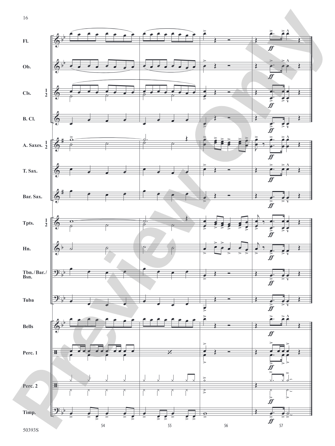 Silver Falls March: Concert Band Conductor Score & Parts