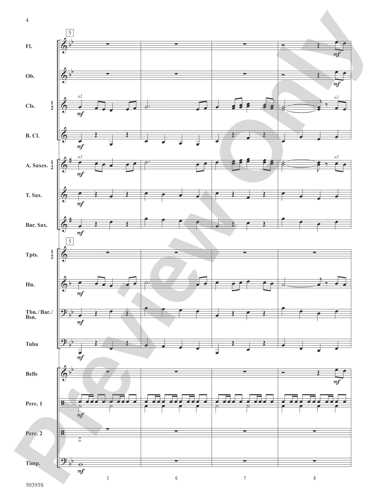 Silver Falls March: Concert Band Conductor Score & Parts