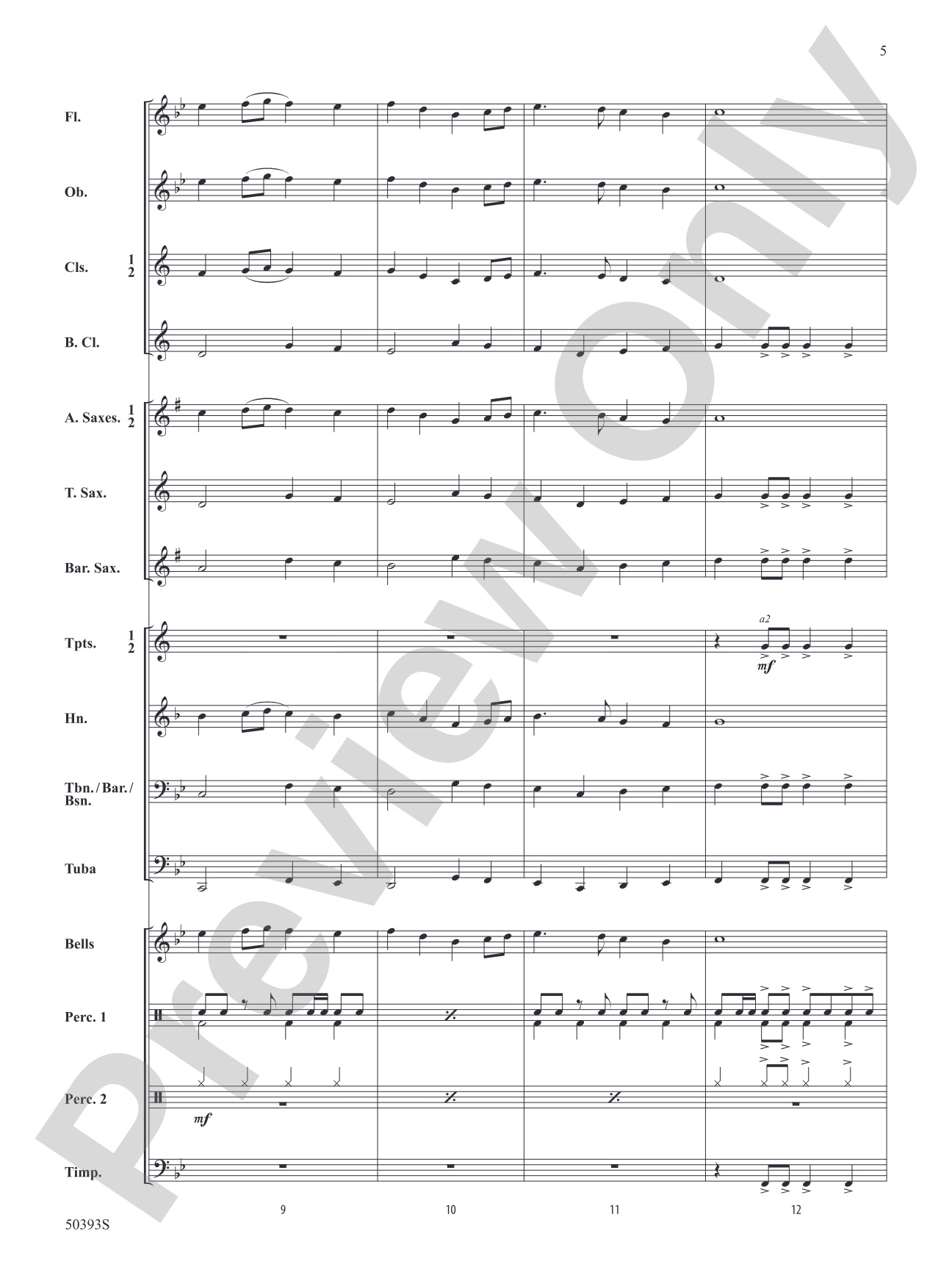 Silver Falls March: Concert Band Conductor Score & Parts