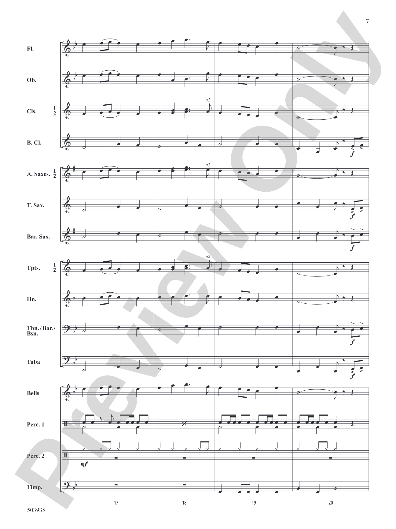 Silver Falls March: Concert Band Conductor Score & Parts