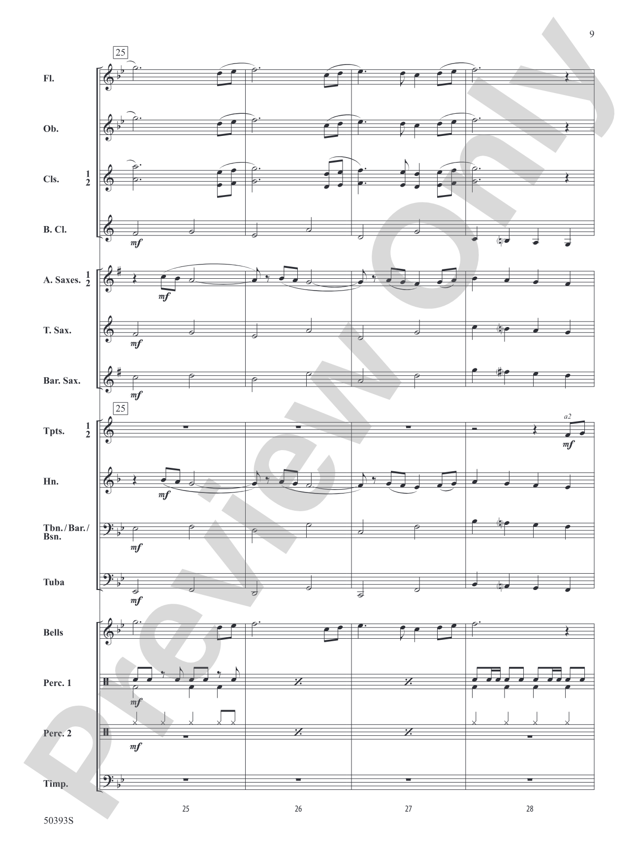 Silver Falls March: Concert Band Conductor Score & Parts
