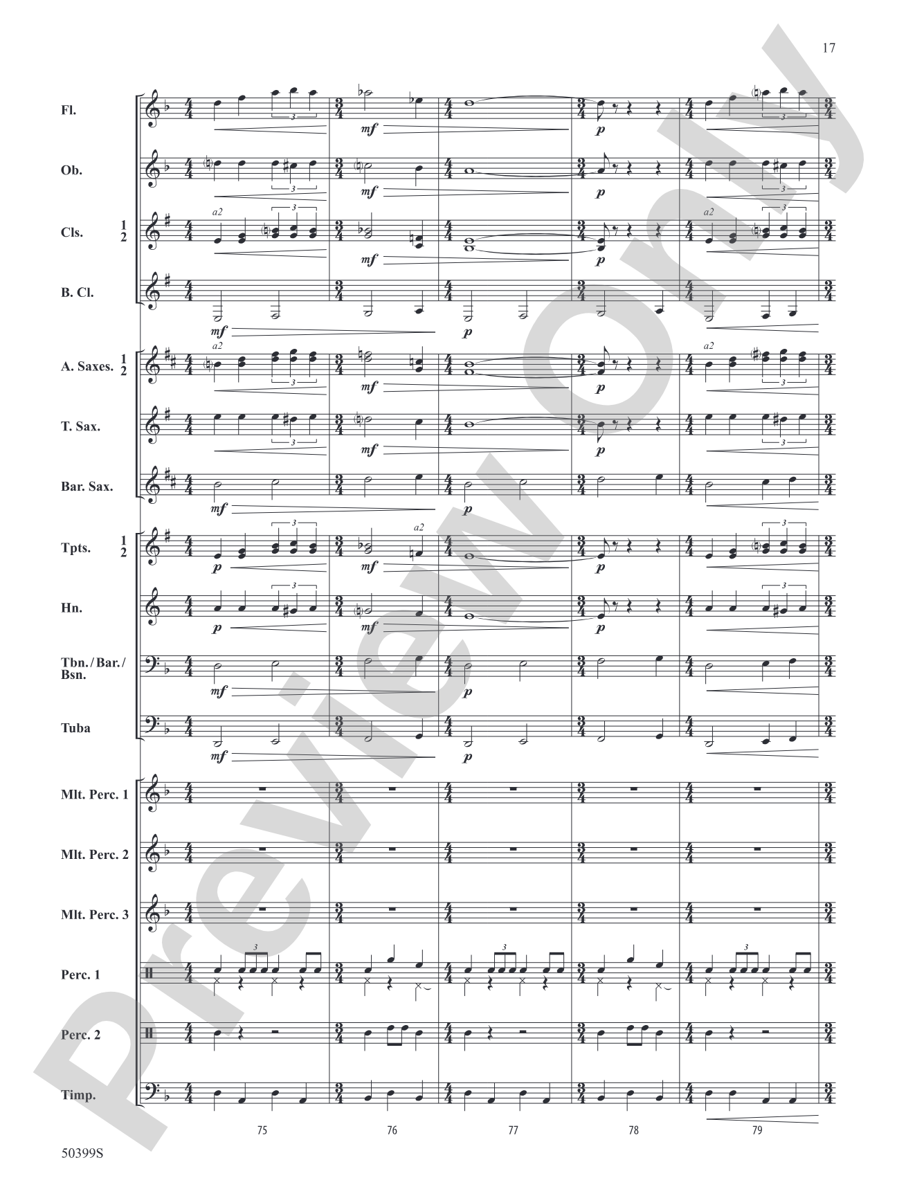 WAR DANCE OF SEVEN SERPENTS/DB: Concert Band Conductor Score & Parts