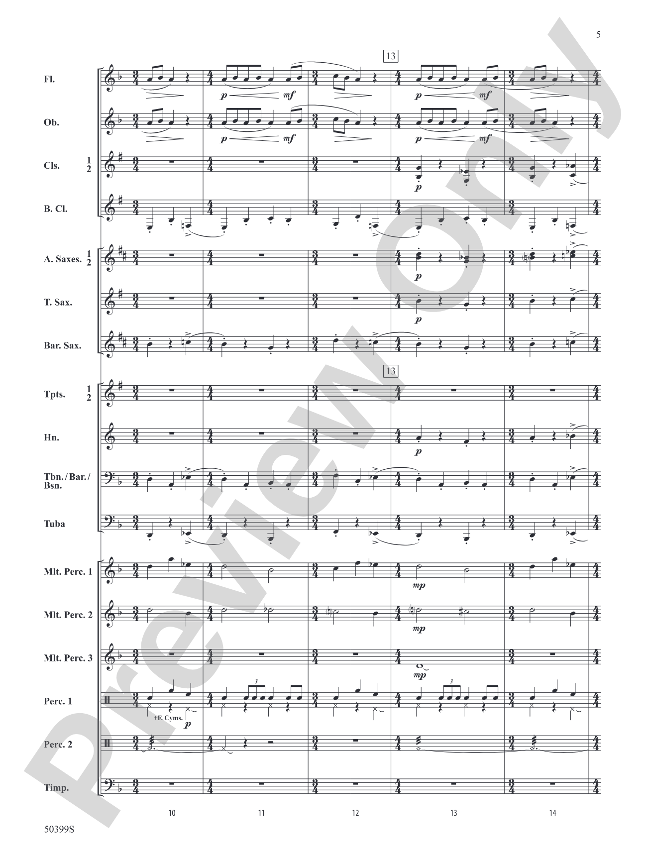 WAR DANCE OF SEVEN SERPENTS/DB: Concert Band Conductor Score & Parts