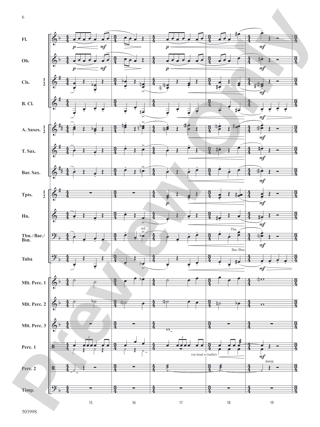 WAR DANCE OF SEVEN SERPENTS/DB: Concert Band Conductor Score & Parts