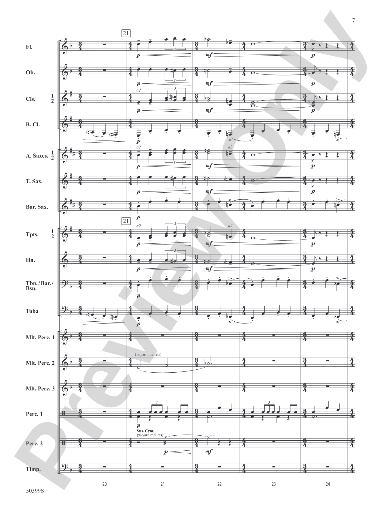 WAR DANCE OF SEVEN SERPENTS/DB: Concert Band Conductor Score & Parts