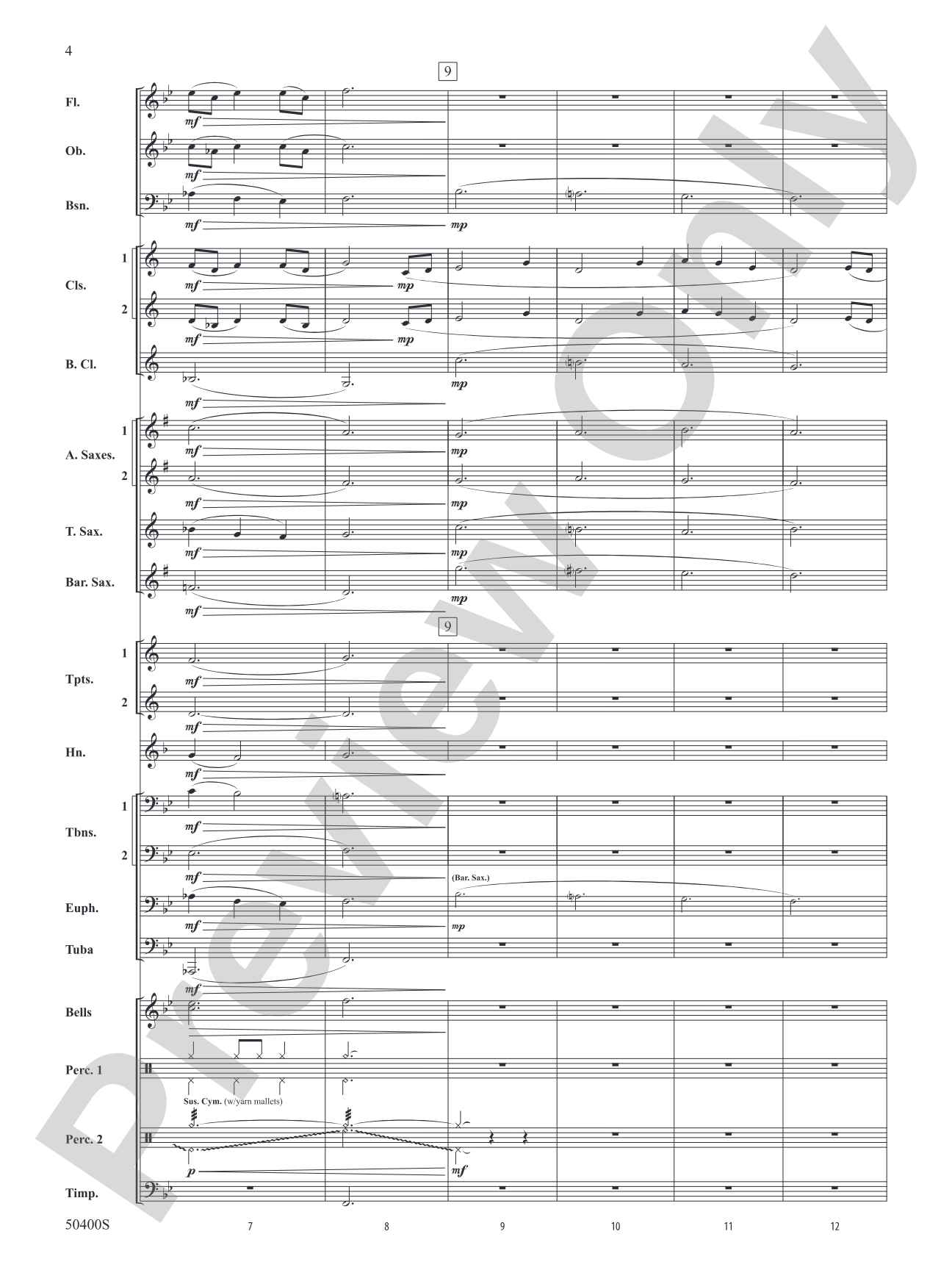 SNOWDRIFTS/YS: Concert Band Conductor Score & Parts