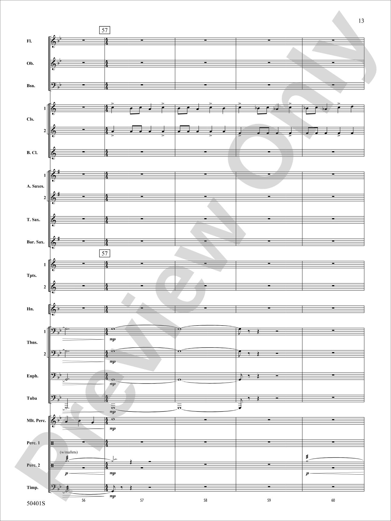 ON A DARK WINTER NIGHT/YS: Concert Band Conductor Score & Parts