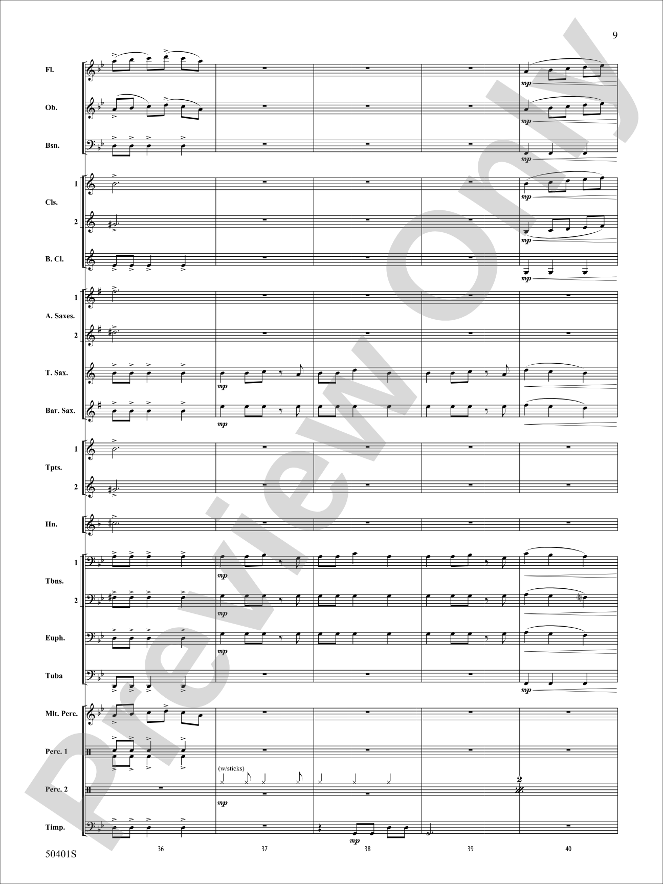 ON A DARK WINTER NIGHT/YS: Concert Band Conductor Score & Parts