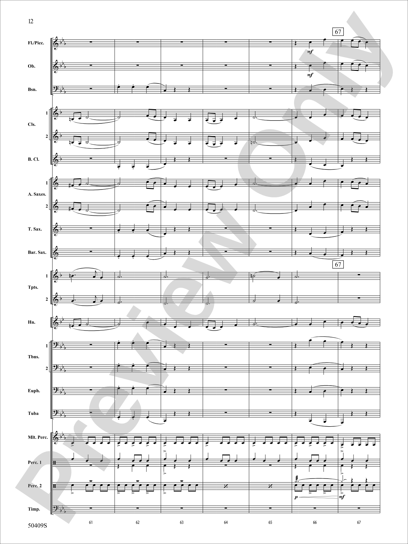 Fury of the Storm: Concert Band Conductor Score & Parts