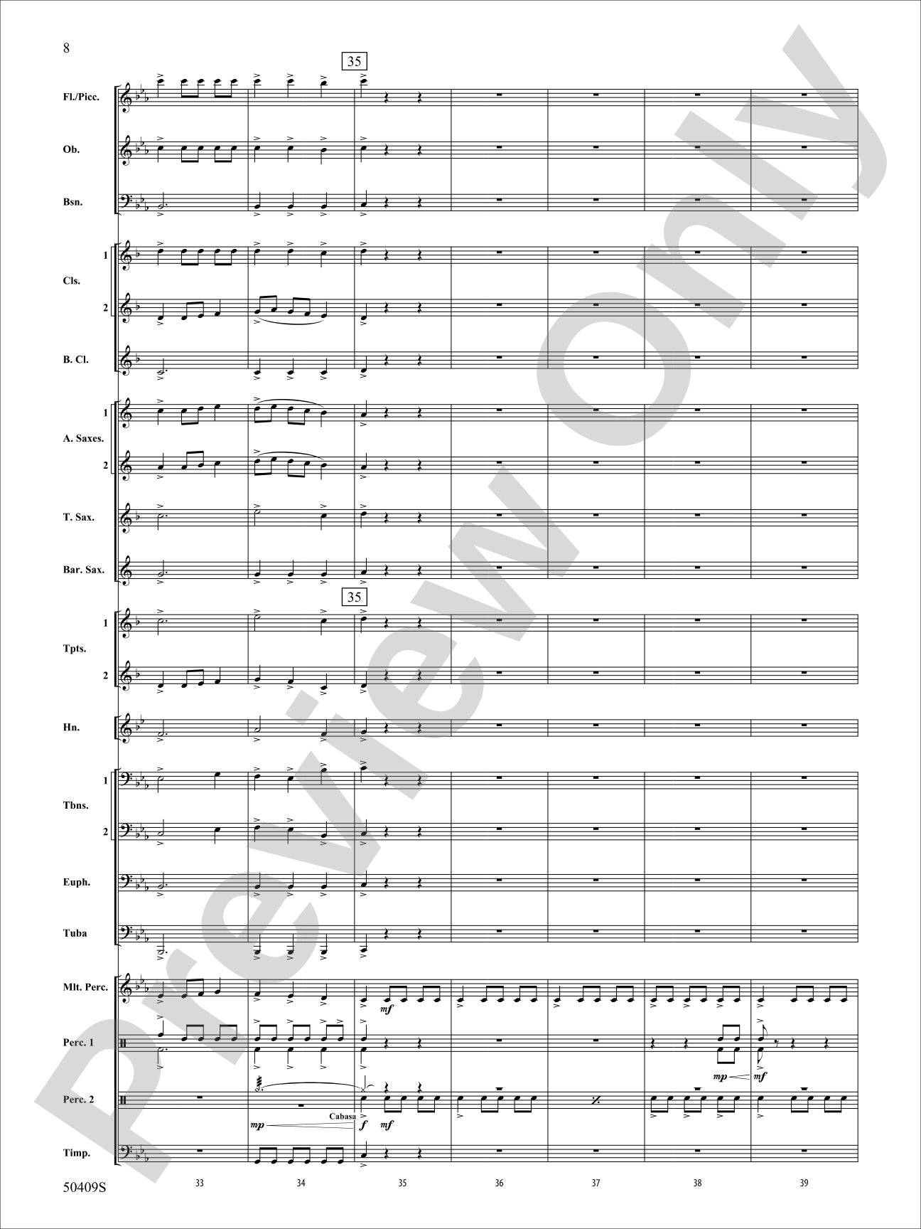 Fury of the Storm: Concert Band Conductor Score & Parts