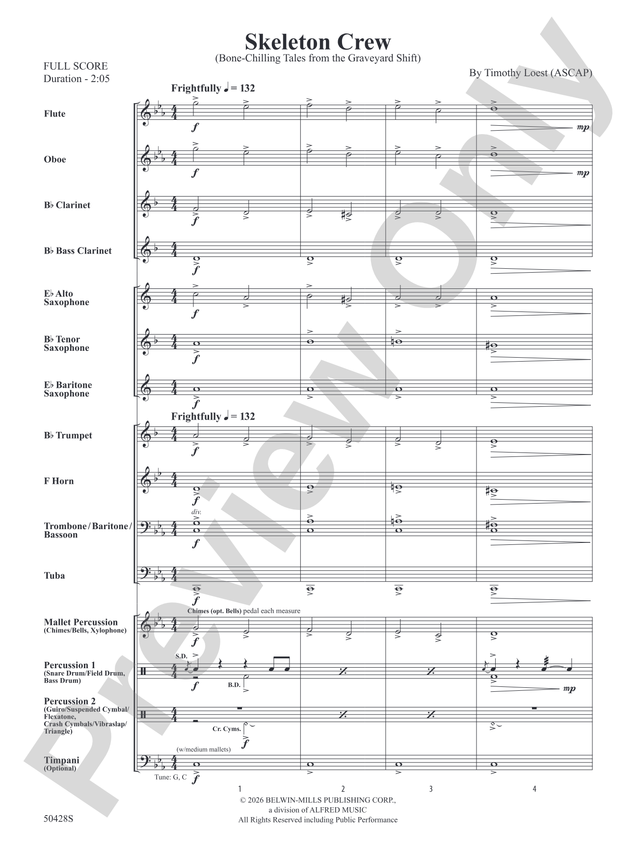 Skeleton Crew: Concert Band Conductor Score & Parts