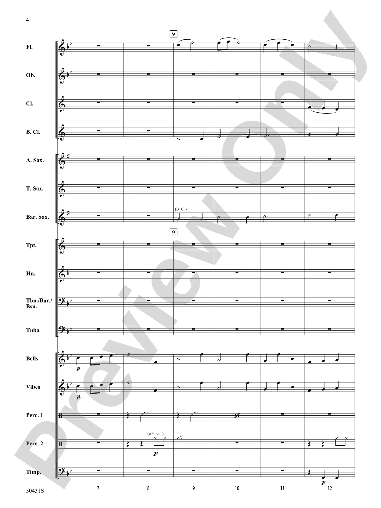Winter Song: Concert Band Conductor Score & Parts