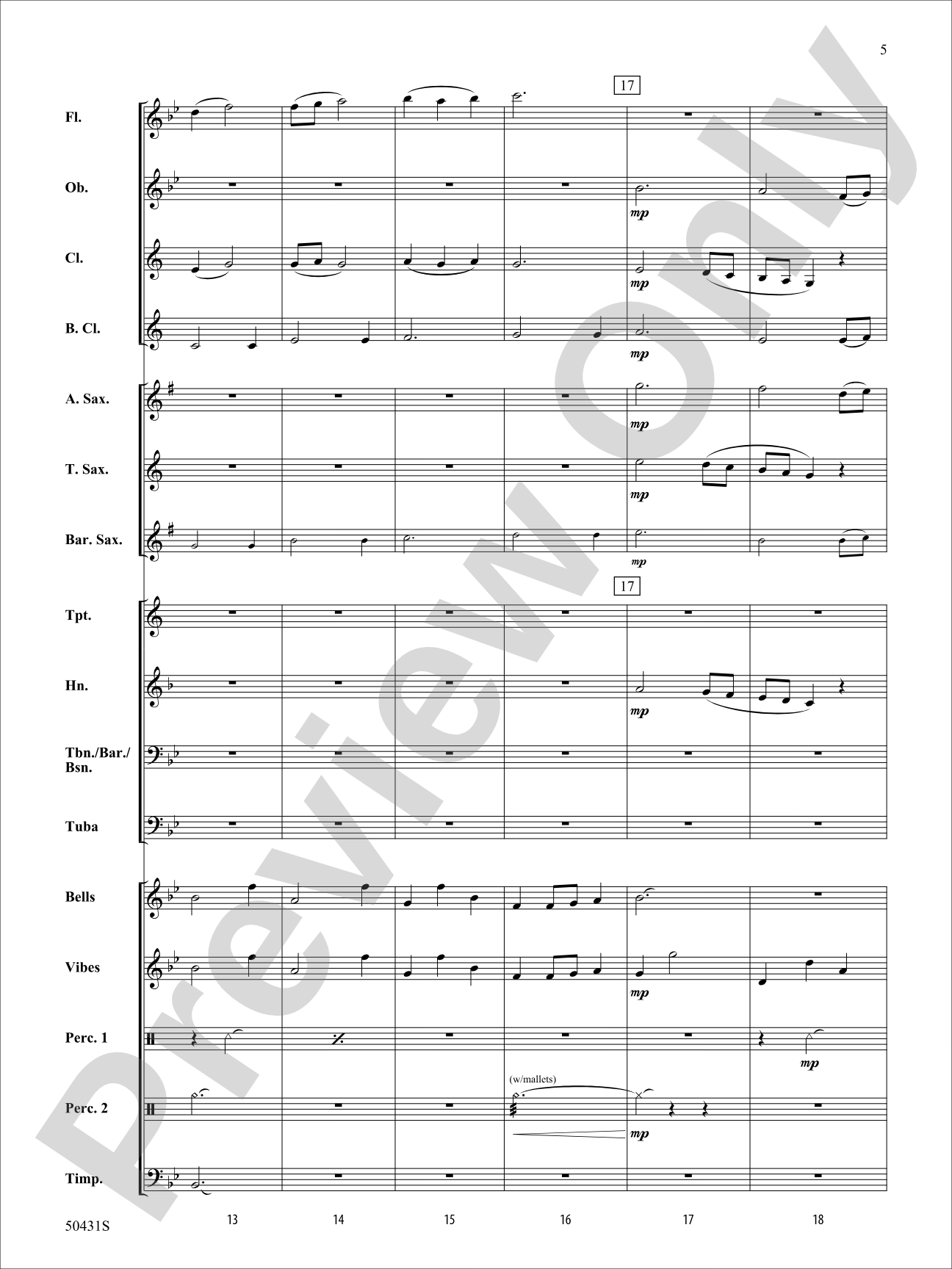 Winter Song: Concert Band Conductor Score & Parts