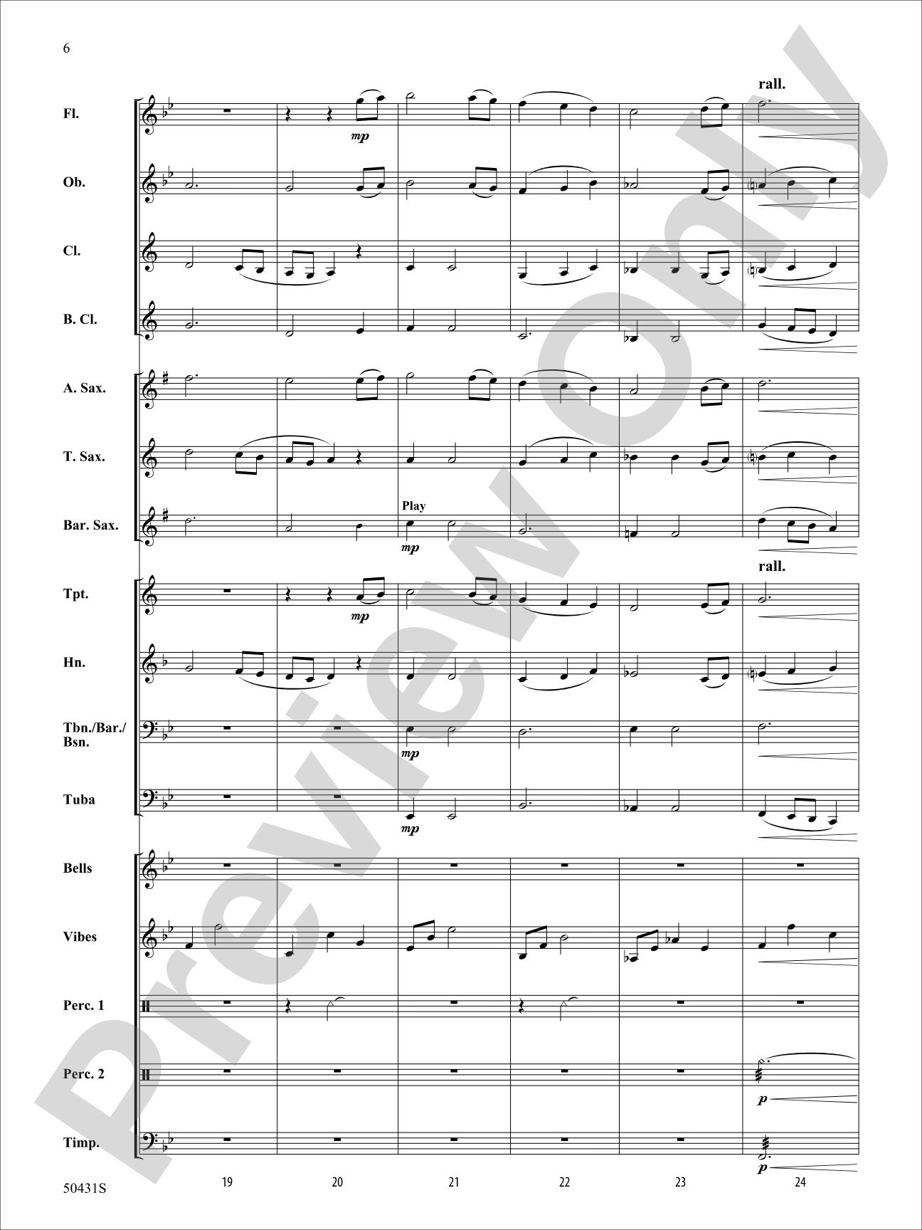 Winter Song: Concert Band Conductor Score & Parts