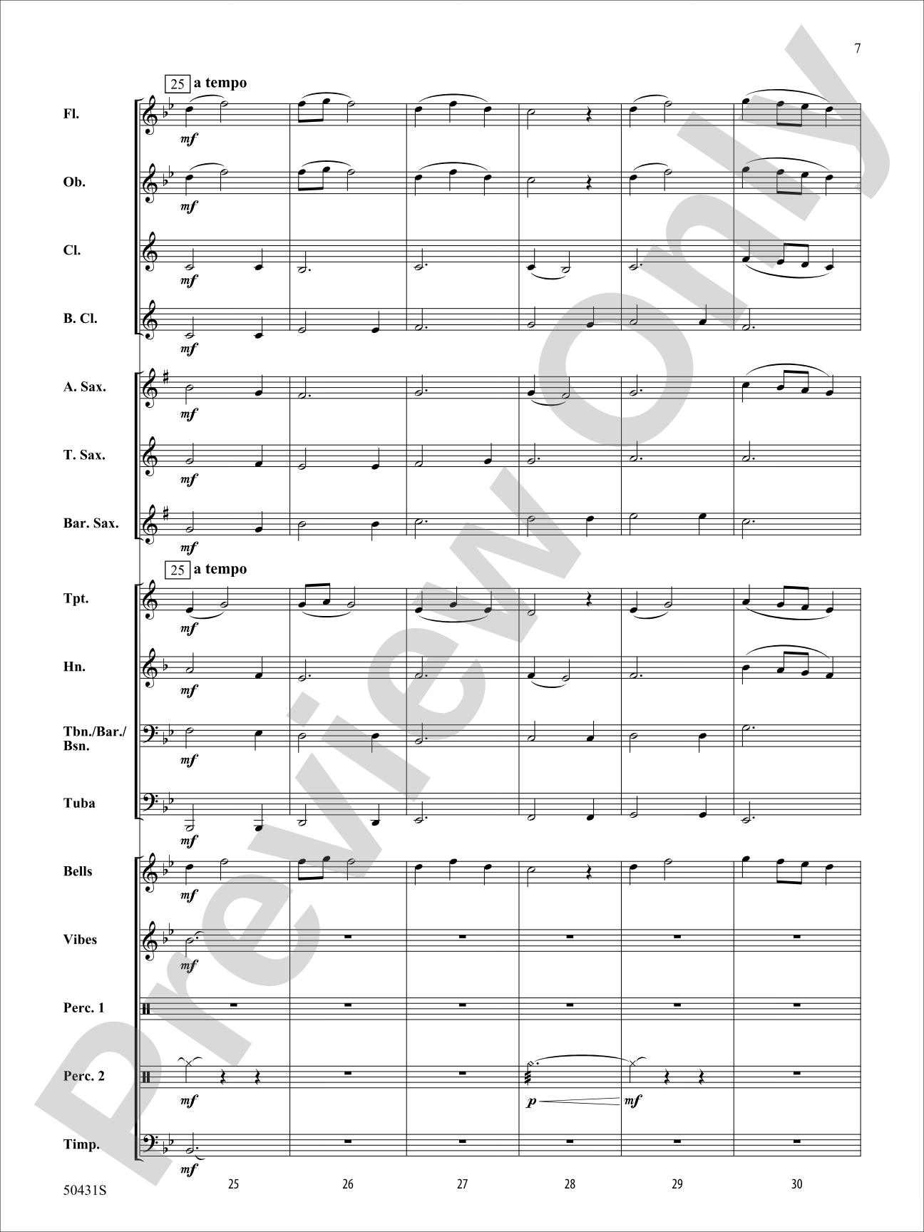 Winter Song: Concert Band Conductor Score & Parts