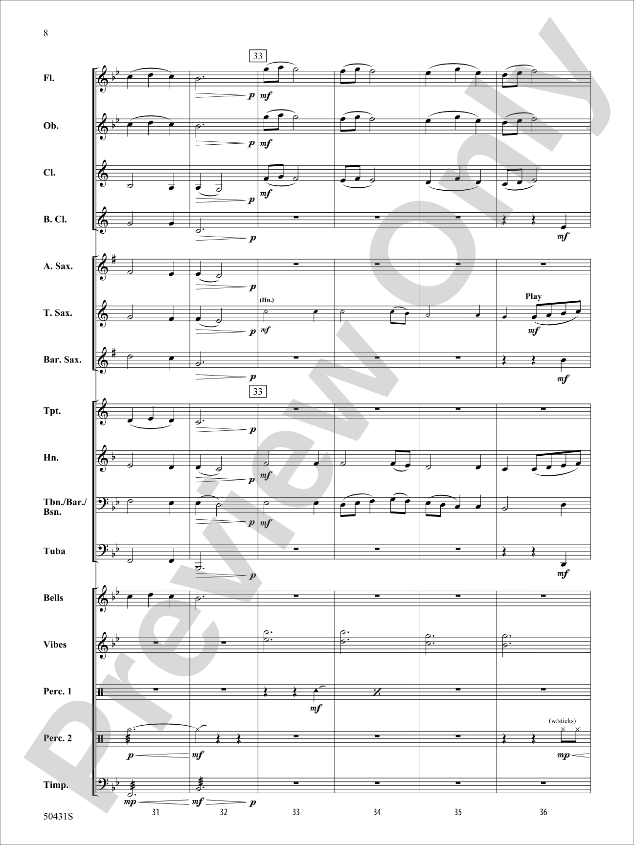 Winter Song: Concert Band Conductor Score & Parts