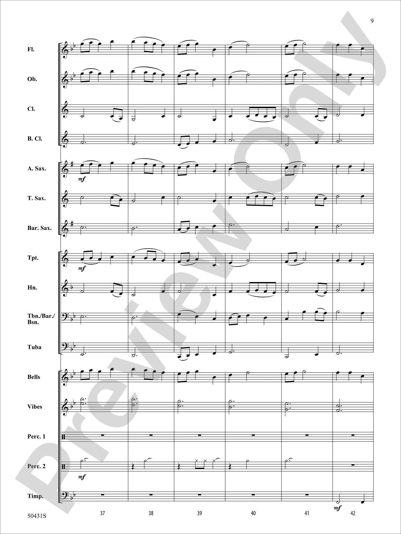 Winter Song: Concert Band Conductor Score & Parts