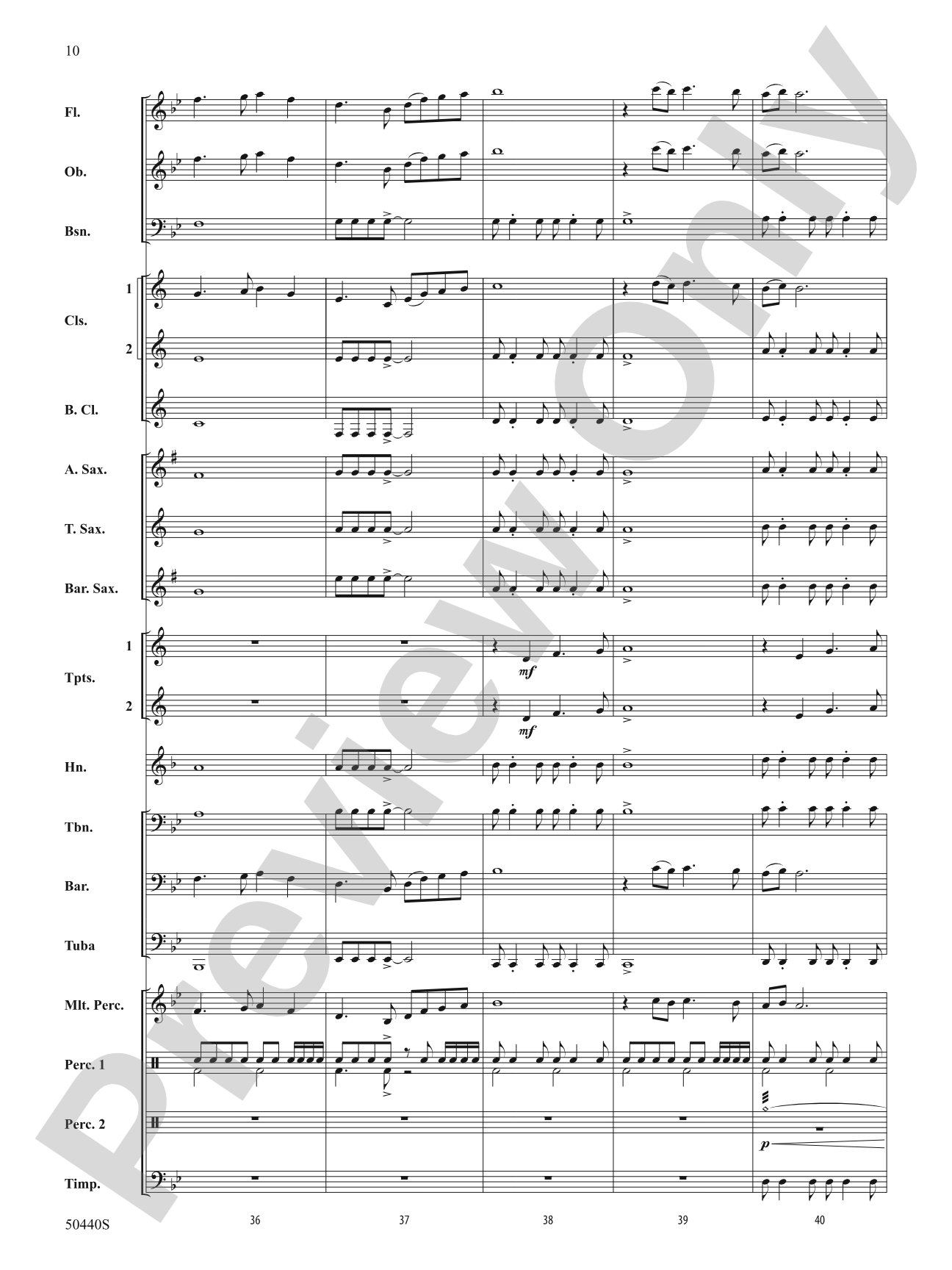 Further Derivations: Concert Band Conductor Score & Parts