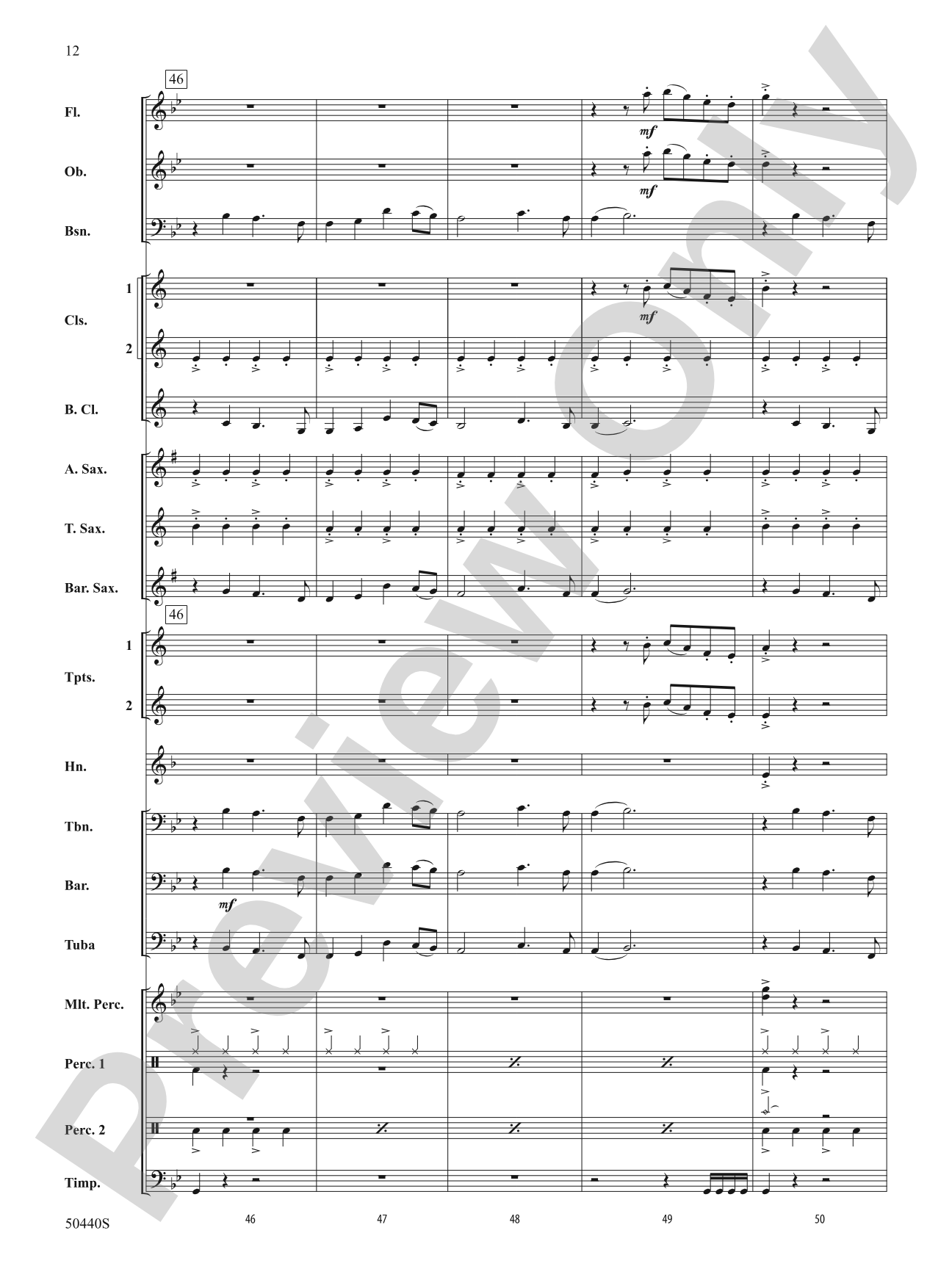 Further Derivations: Concert Band Conductor Score & Parts