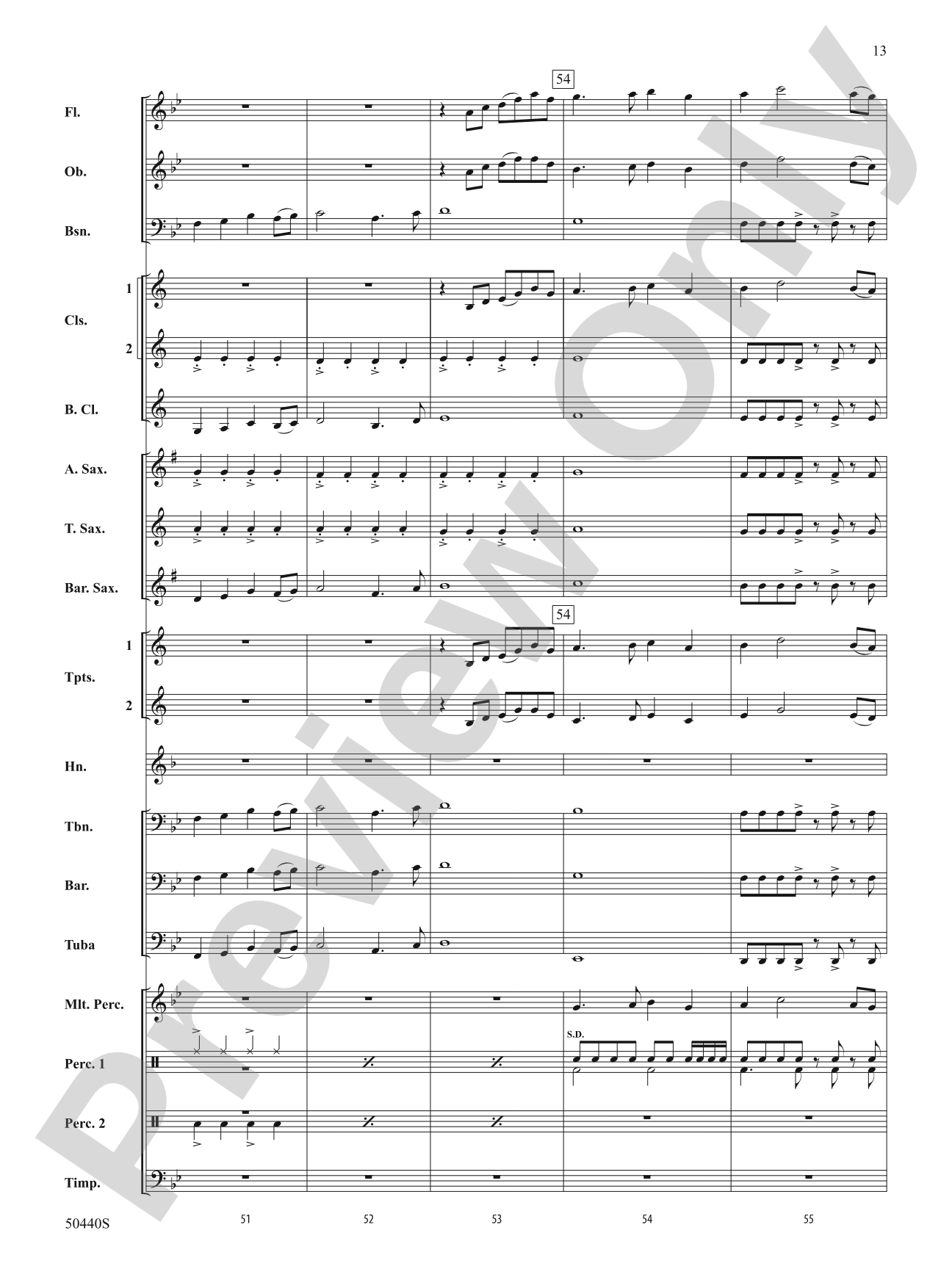 Further Derivations: Concert Band Conductor Score & Parts