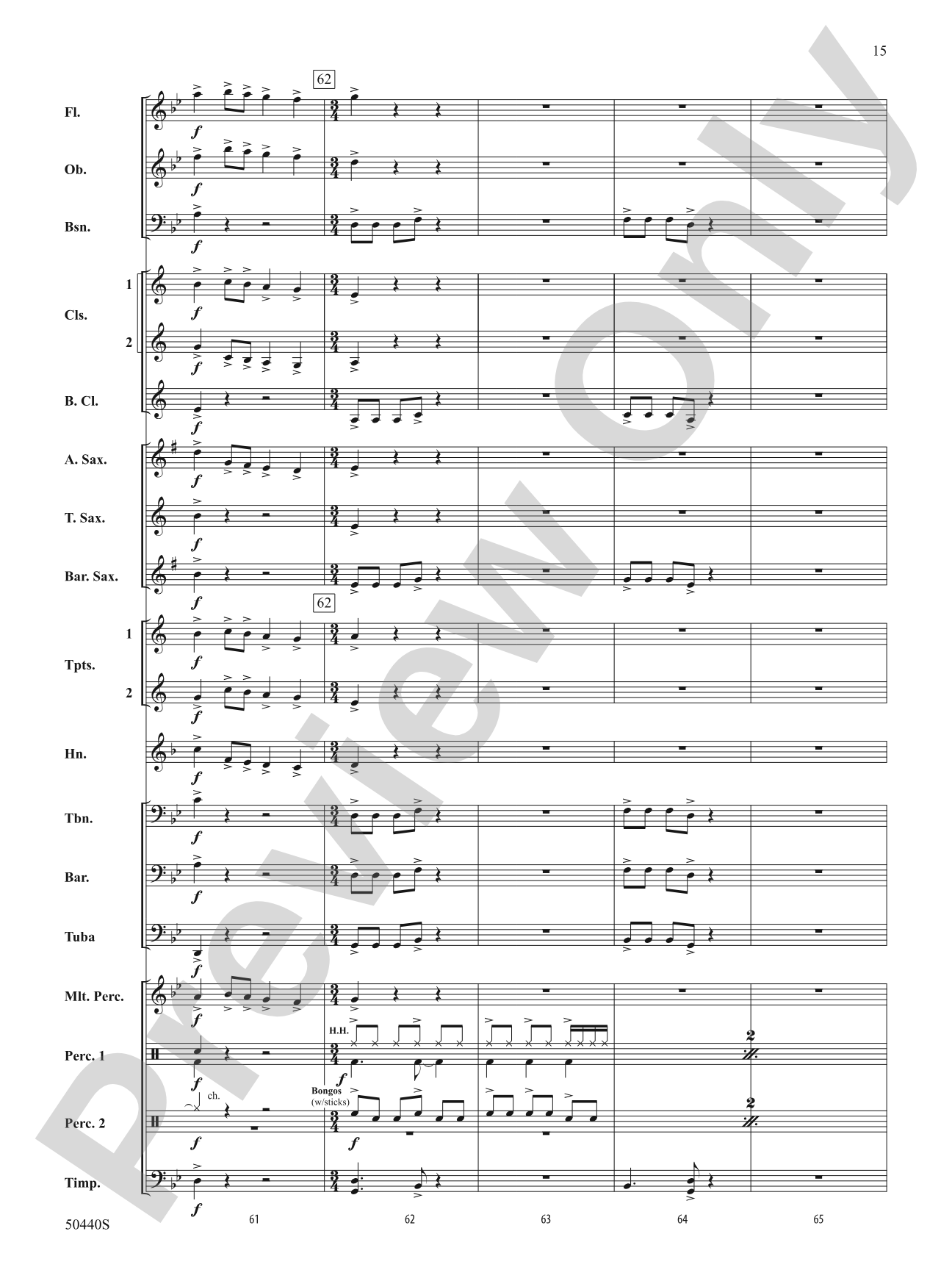Further Derivations: Concert Band Conductor Score & Parts