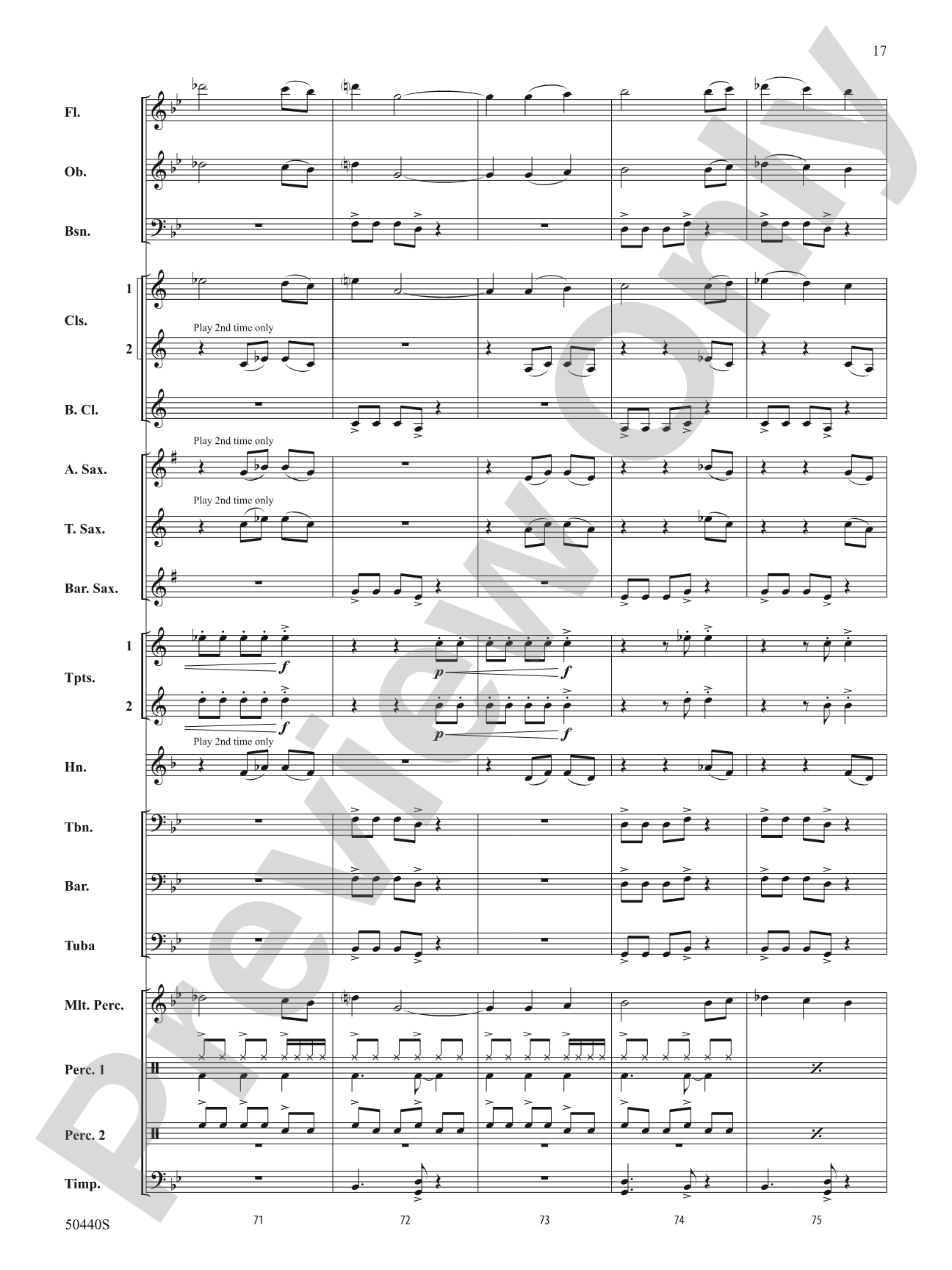 Further Derivations: Concert Band Conductor Score & Parts