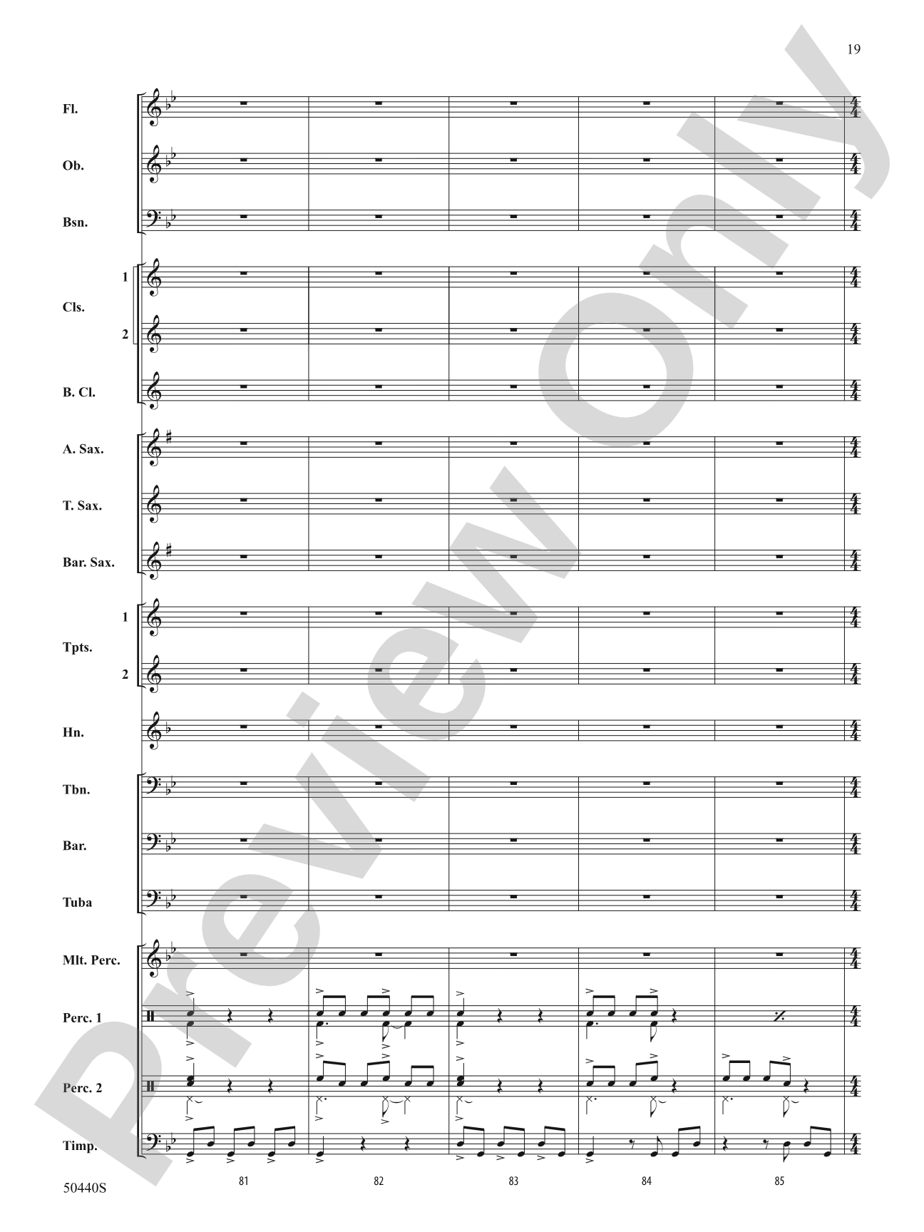 Further Derivations: Concert Band Conductor Score & Parts