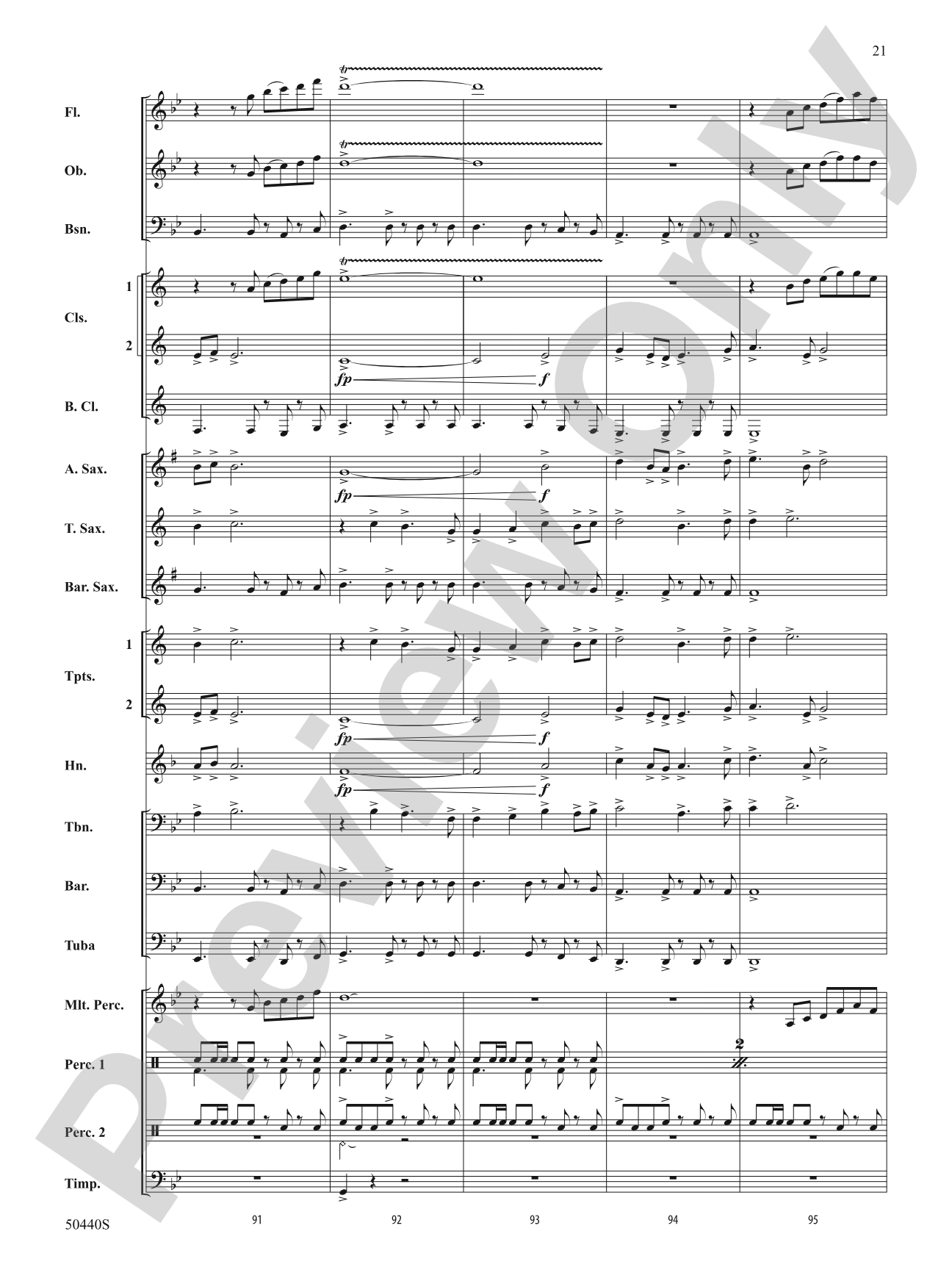 Further Derivations: Concert Band Conductor Score & Parts
