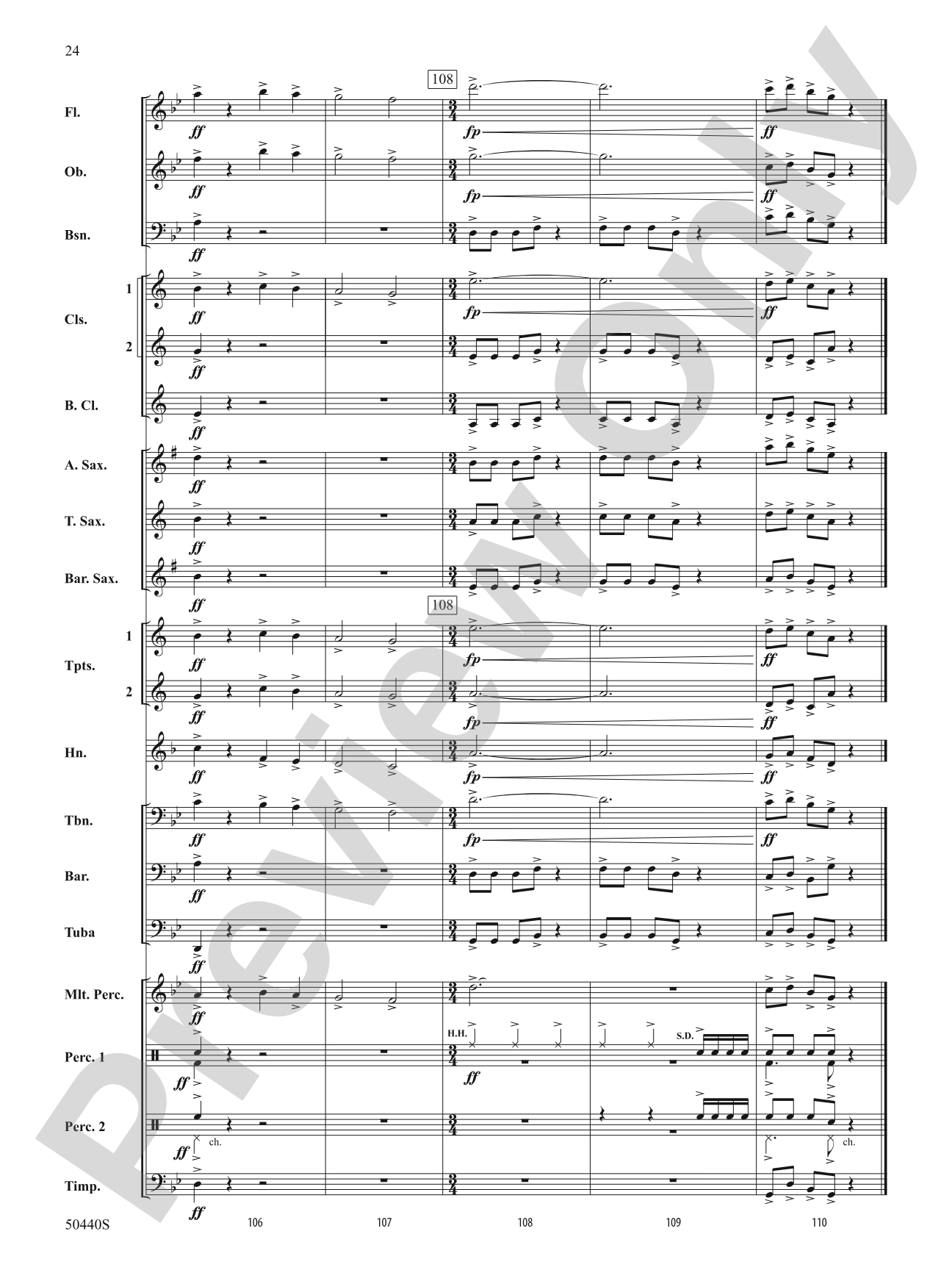 Further Derivations: Concert Band Conductor Score & Parts