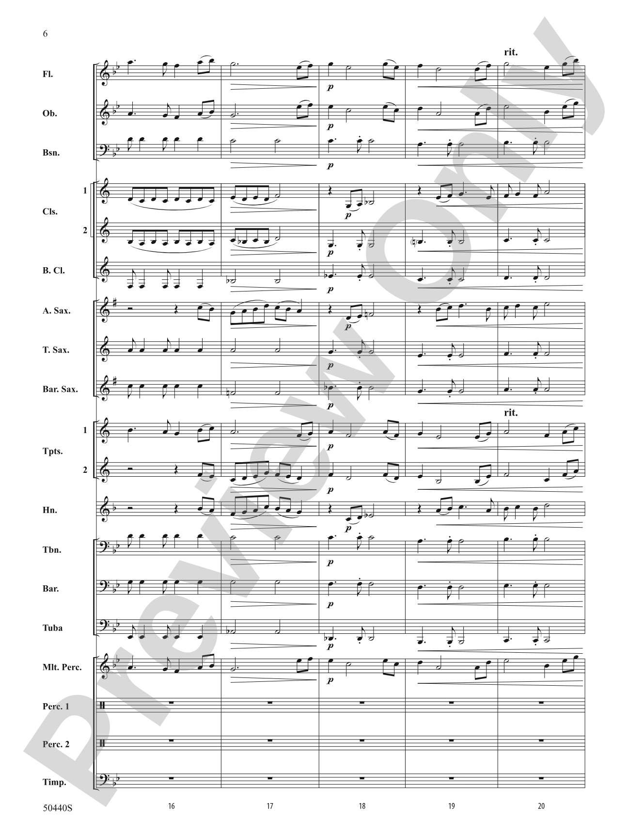 Further Derivations: Concert Band Conductor Score & Parts