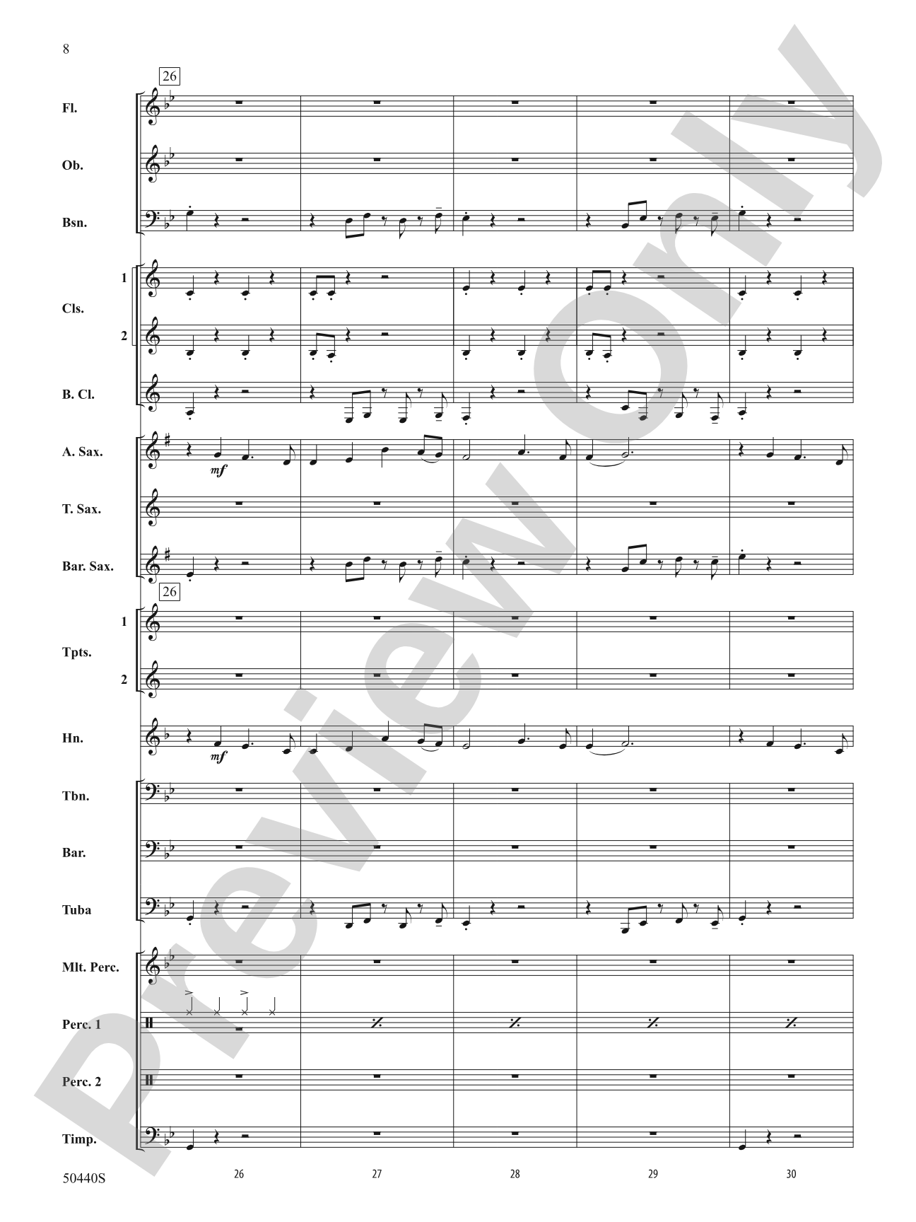 Further Derivations: Concert Band Conductor Score & Parts
