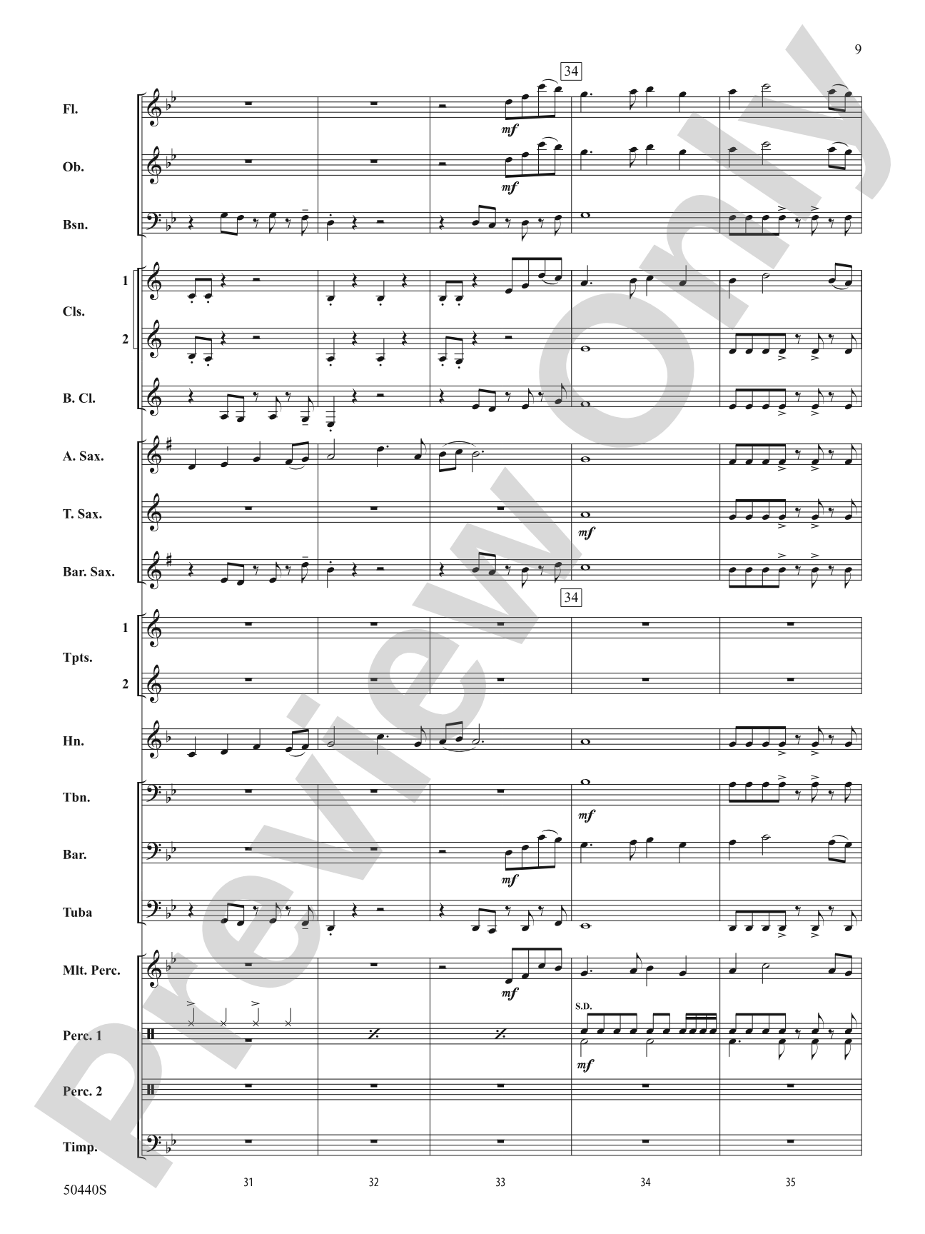 Further Derivations: Concert Band Conductor Score & Parts