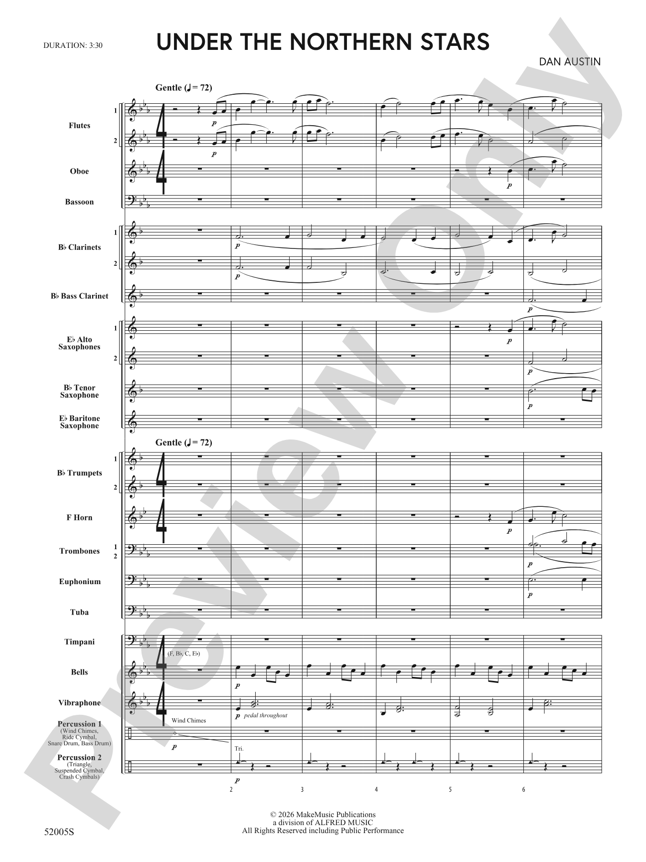 UNDER THE NORTHERN STARS/MYB: Concert Band Conductor Score & Parts