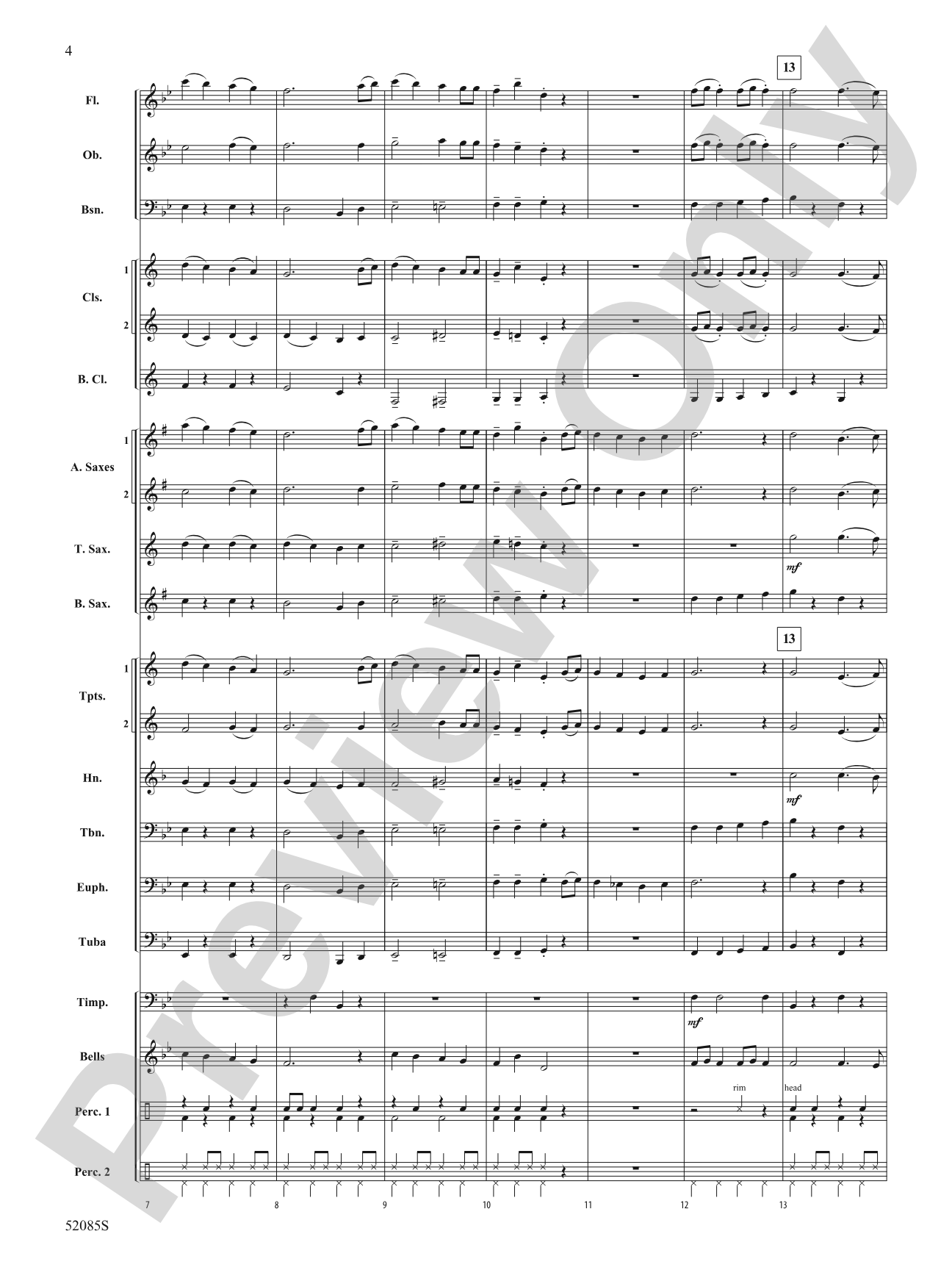 Frosty the Snowman: Concert Band Conductor Score & Parts