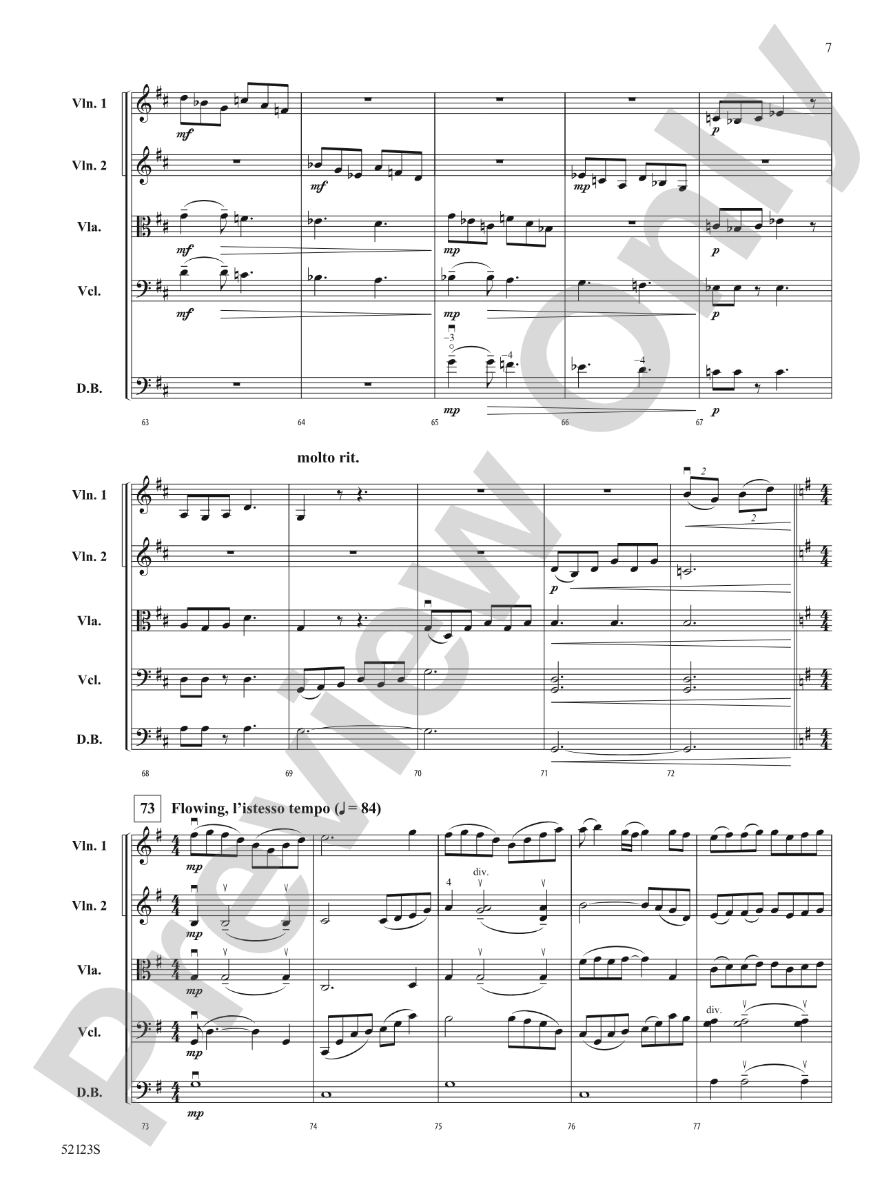 Beacon in the Mist: String Orchestra Conductor Score & Parts