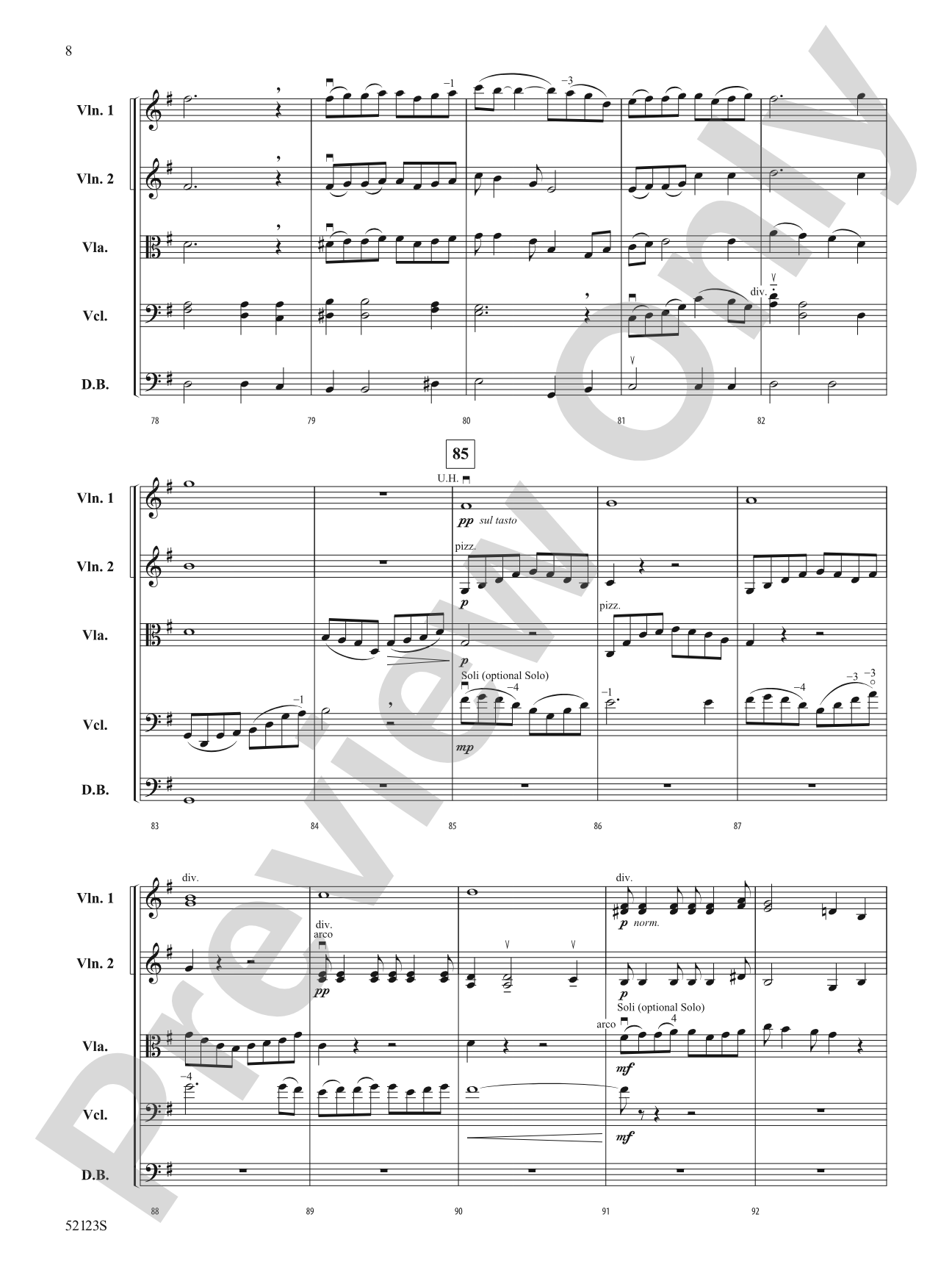 Beacon in the Mist: String Orchestra Conductor Score & Parts