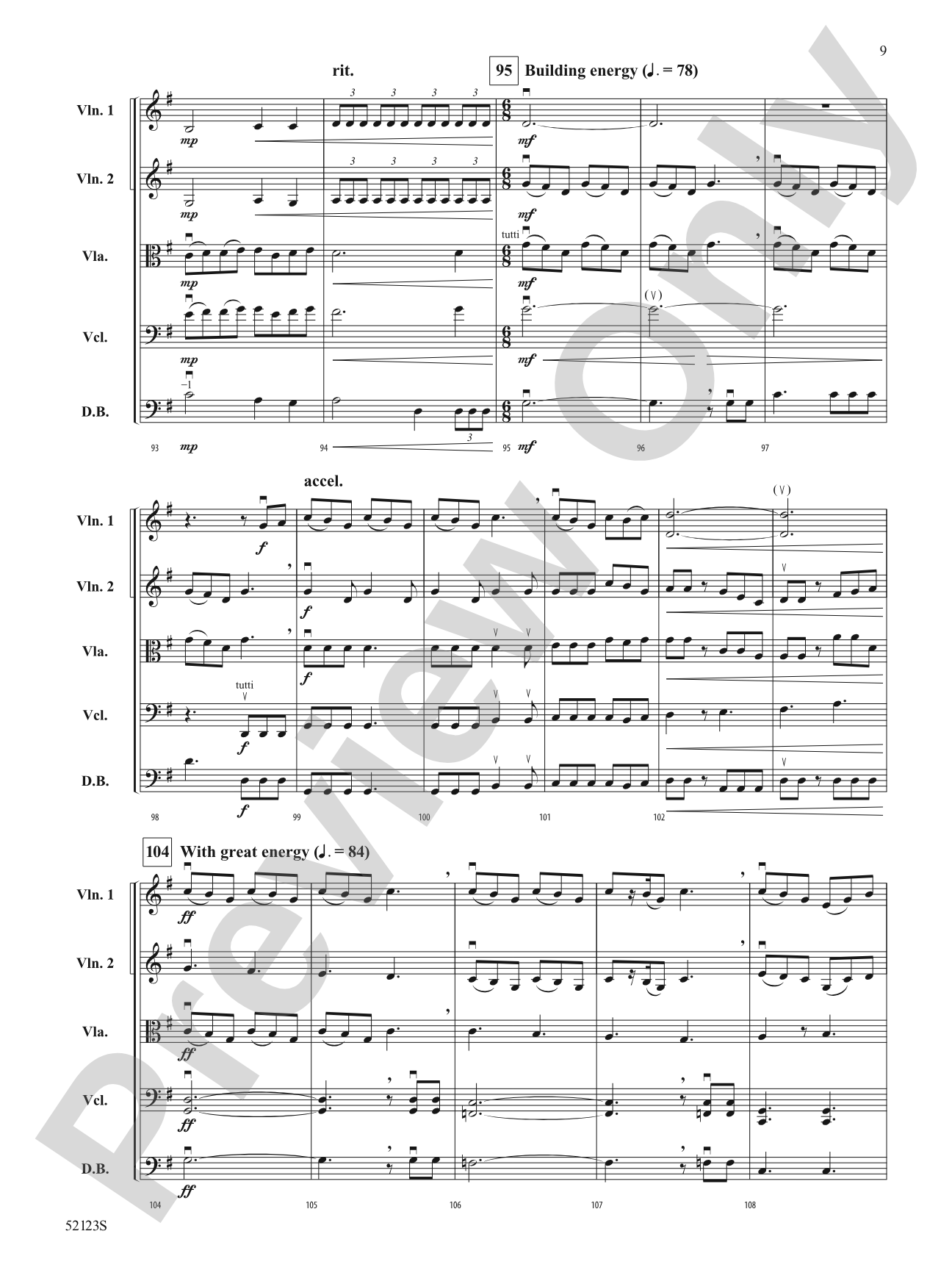 Beacon in the Mist: String Orchestra Conductor Score & Parts