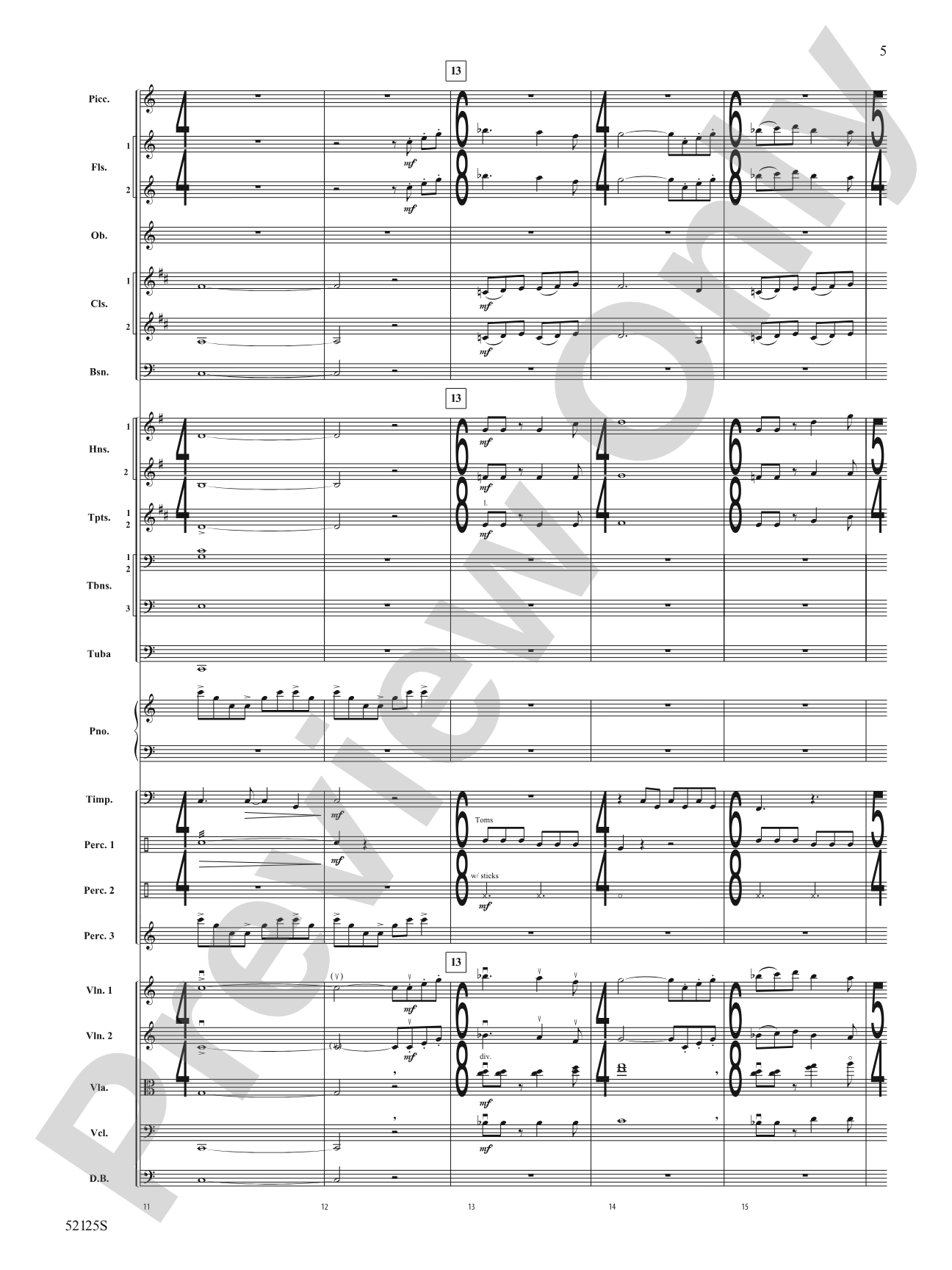 Drive: Full Orchestra Conductor Score & Parts
