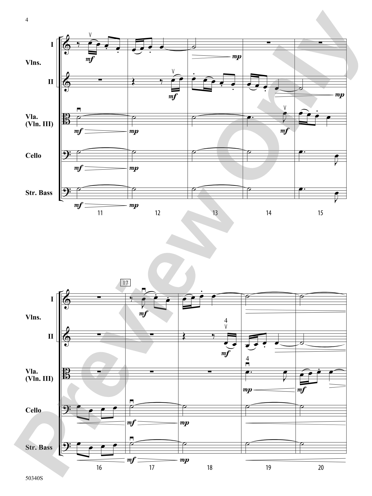 Meadow Dance: String Orchestra Conductor's Score & Parts