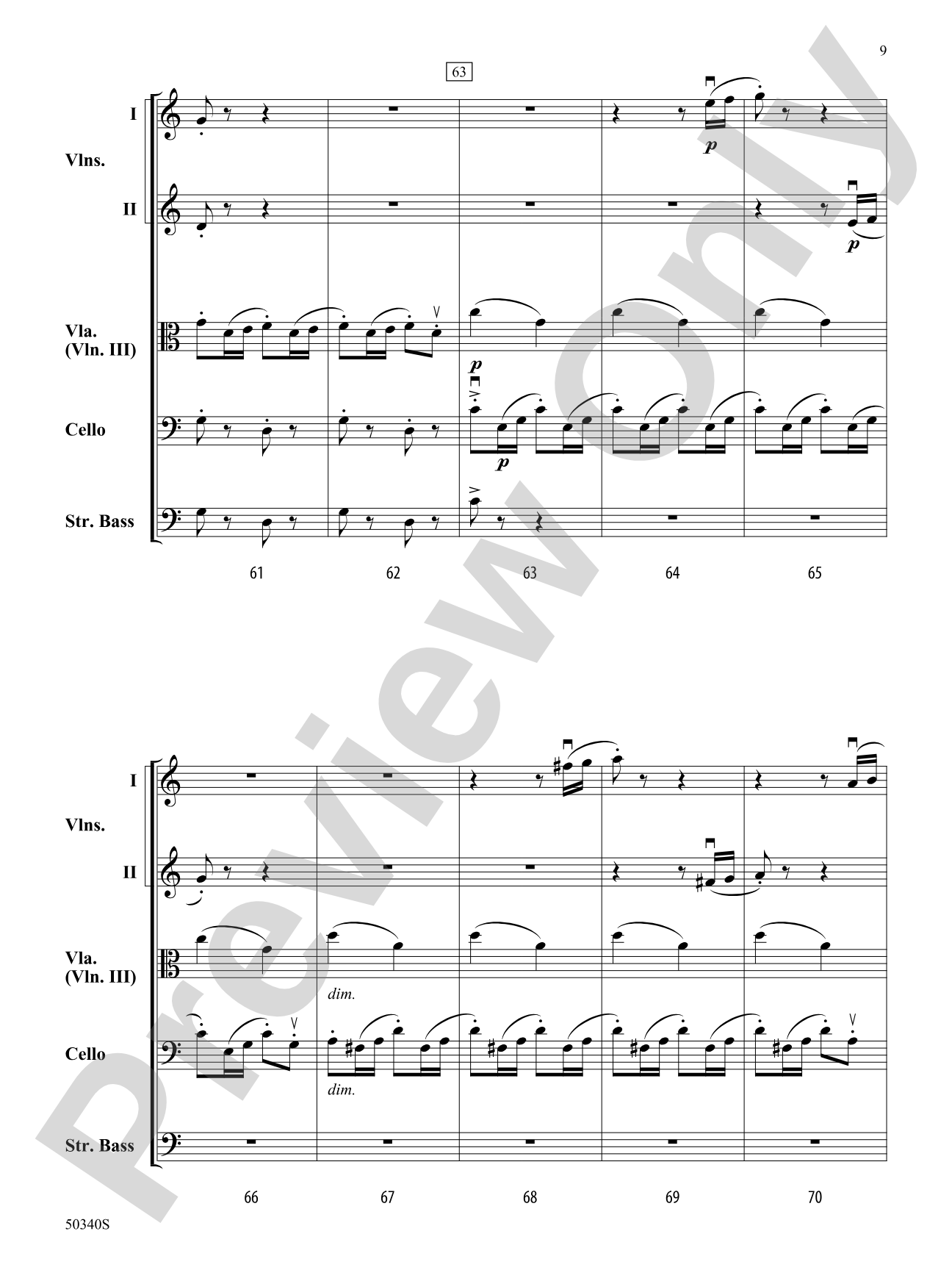 Meadow Dance: String Orchestra Conductor's Score & Parts