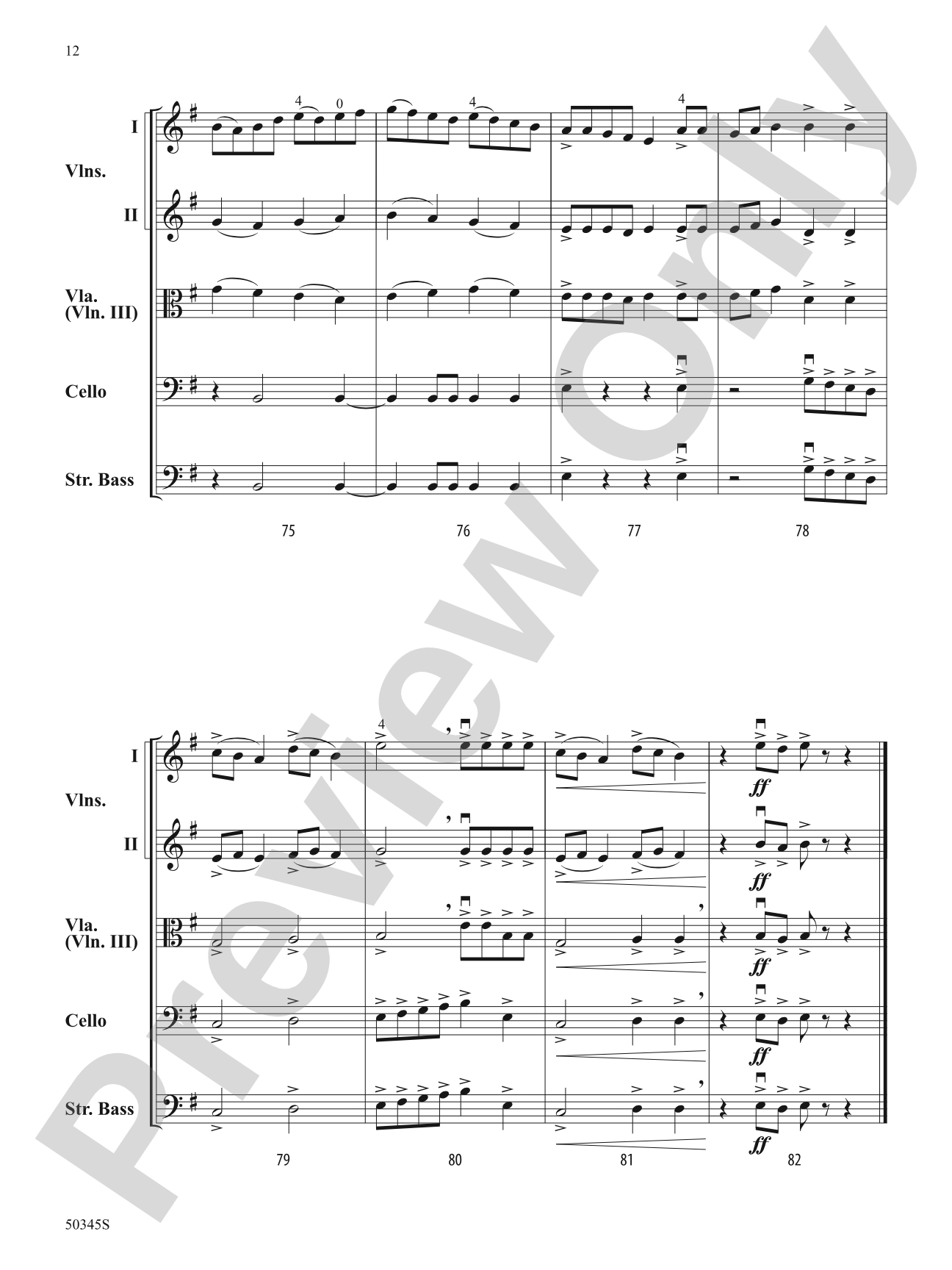 Furioso: String Orchestra Conductor Score & Parts