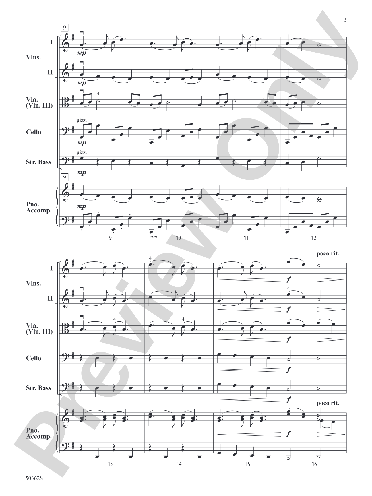 A Welsh Lullaby: String Orchestra Conductor Score & Parts