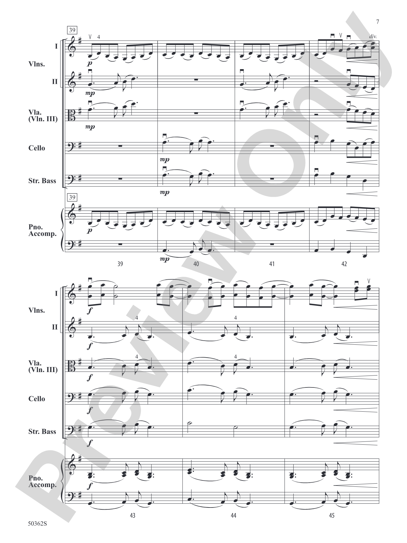 A Welsh Lullaby: String Orchestra Conductor Score & Parts