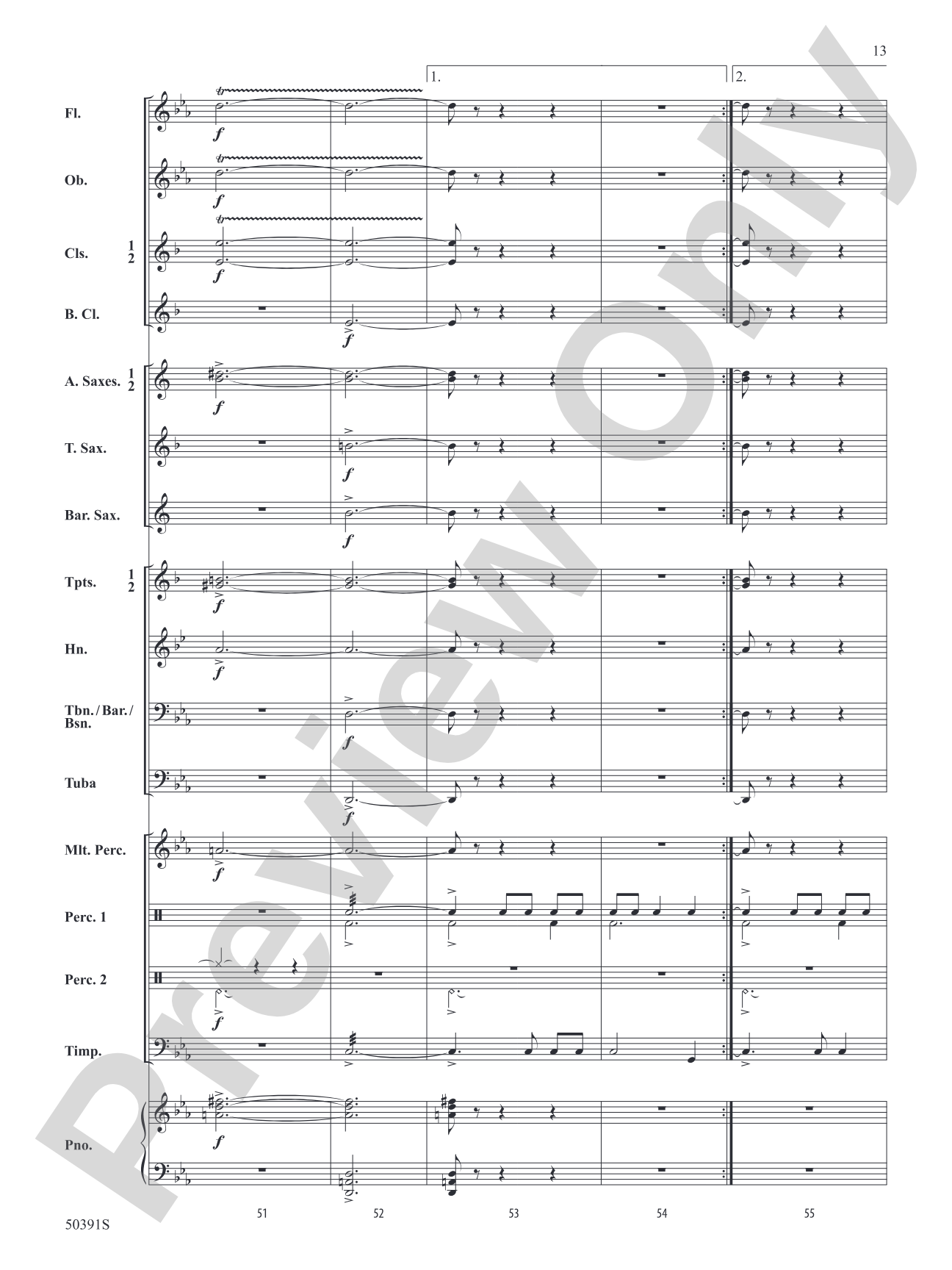 Legend of the Blue Flame: Concert Band Conductor Score & Parts