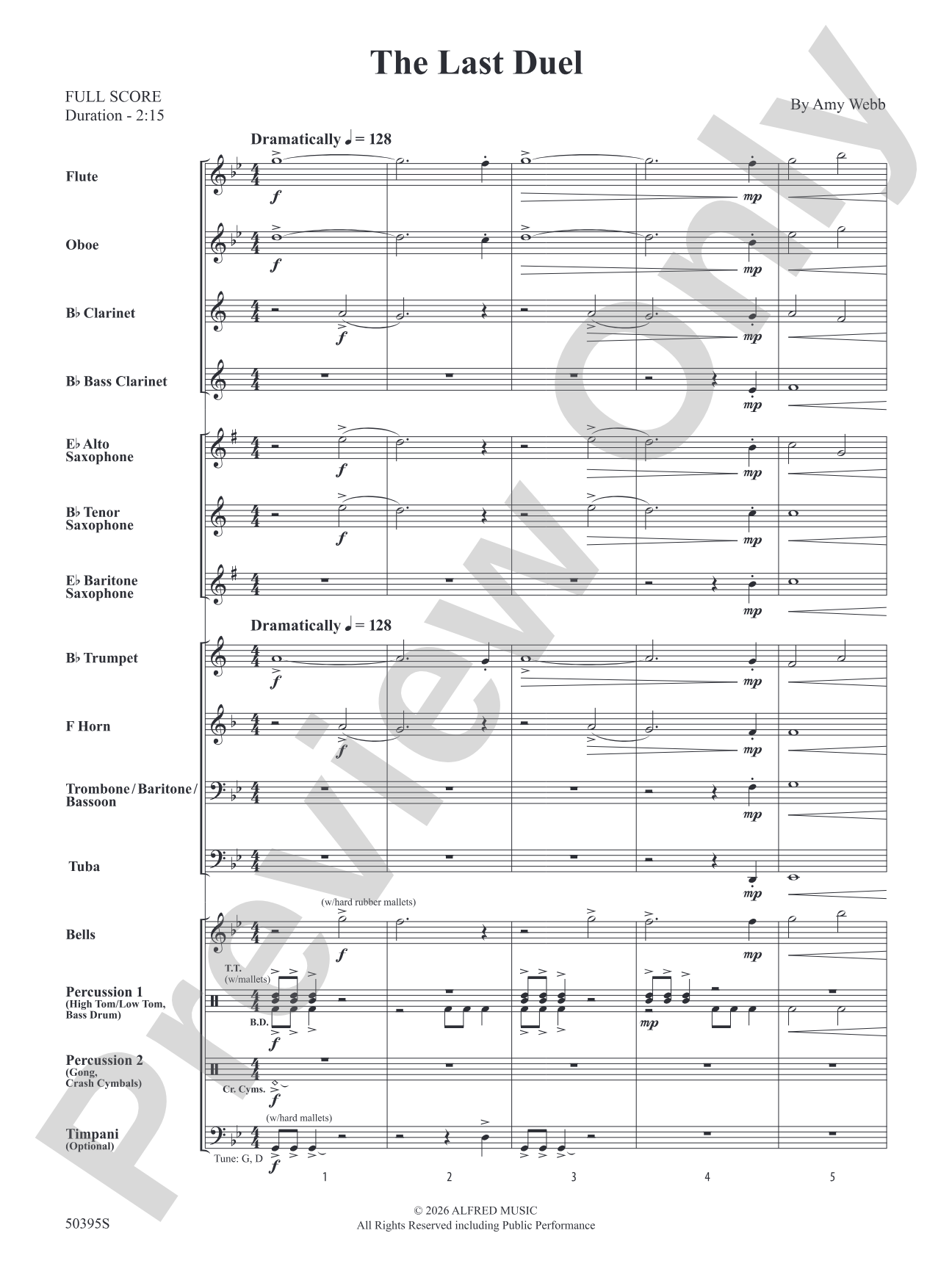 The Last Duel: Concert Band Conductor Score & Parts