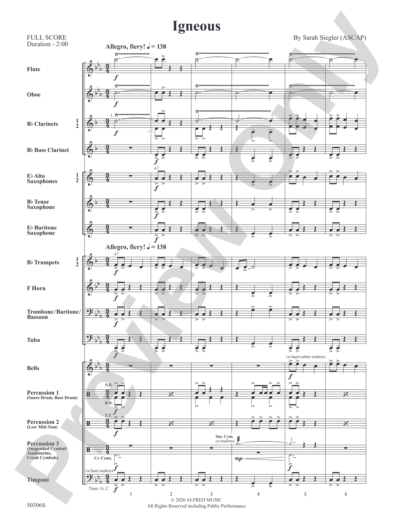 Igneous: Concert Band Conductor Score & Parts