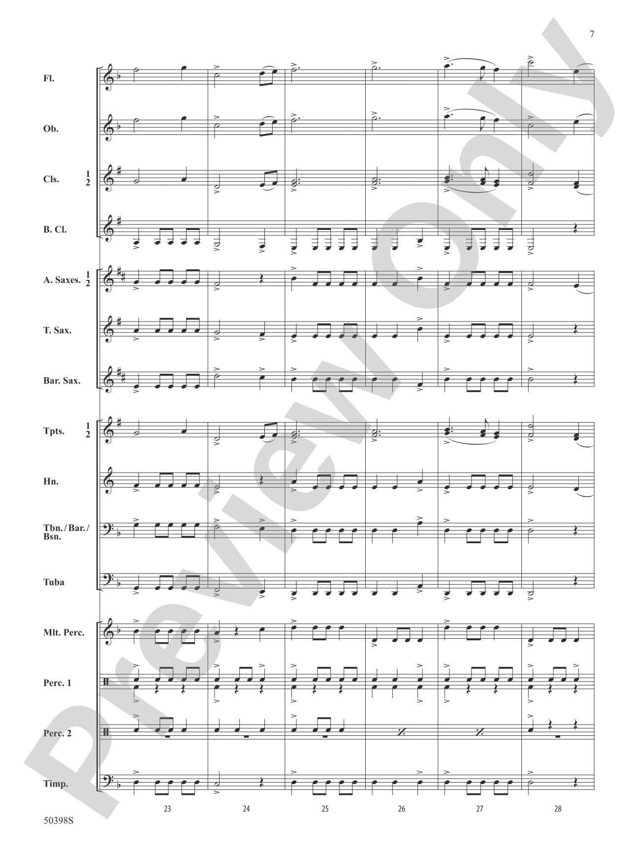 Hidden Treasures: Concert Band Conductor Score & Parts