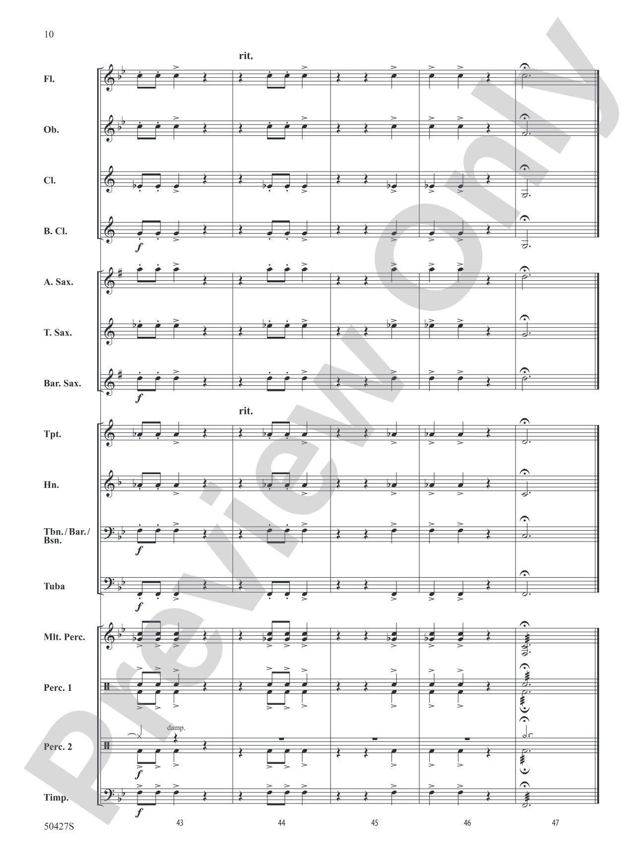 Suite from The Planets: Concert Band Conductor Score & Parts